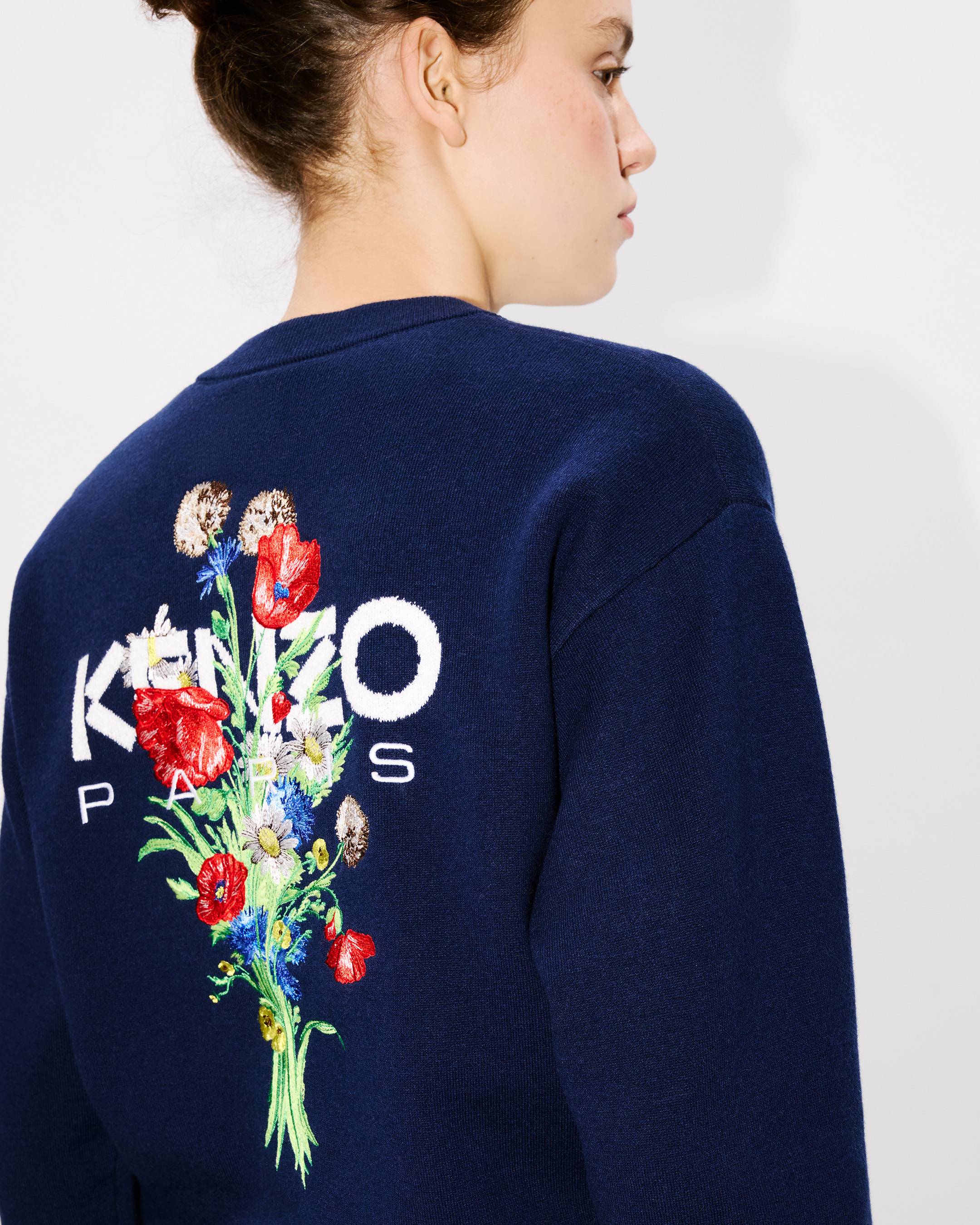 'KENZO Archive Bouquet' embroidered cardigan cotton wool