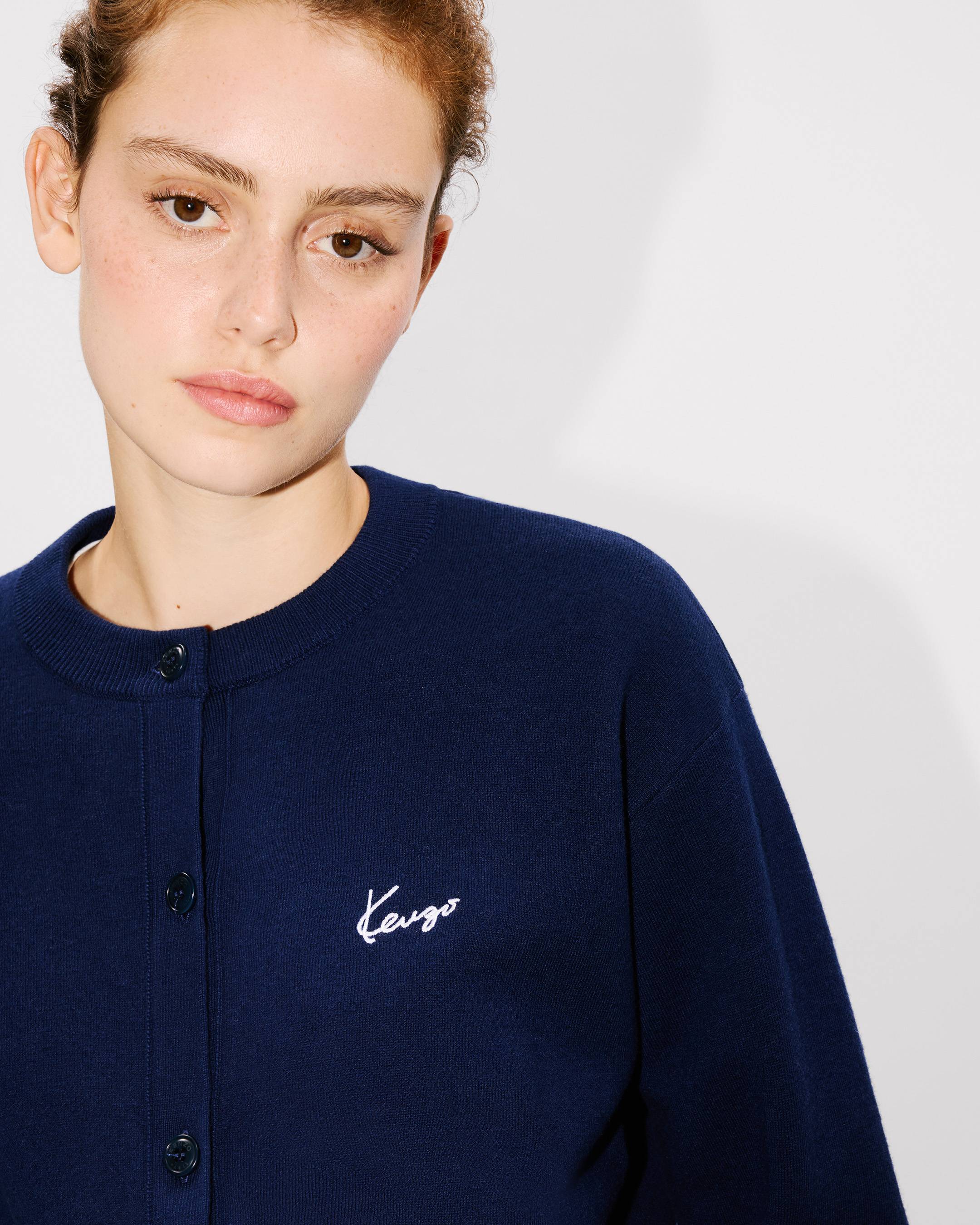 'KENZO Archive Bouquet' embroidered cardigan cotton wool