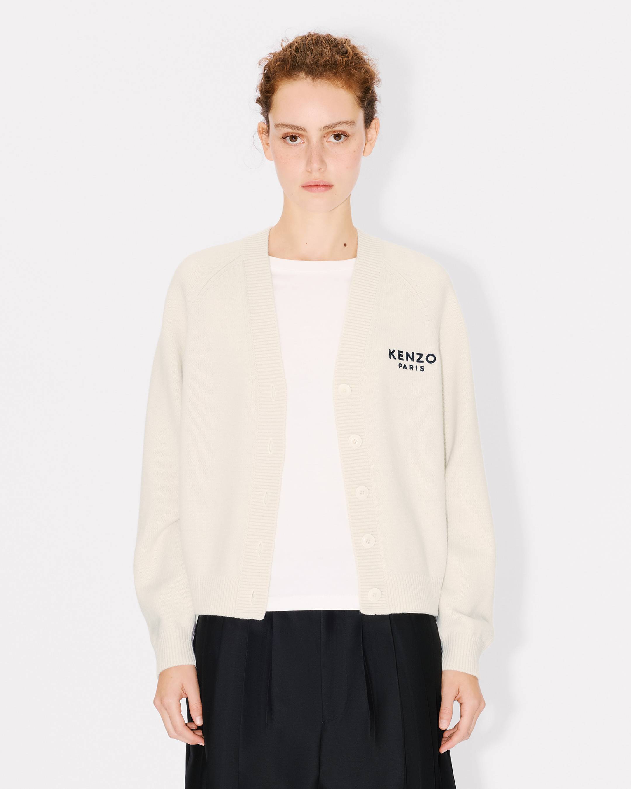 'Boke Flower' embroidered cardigan in wool