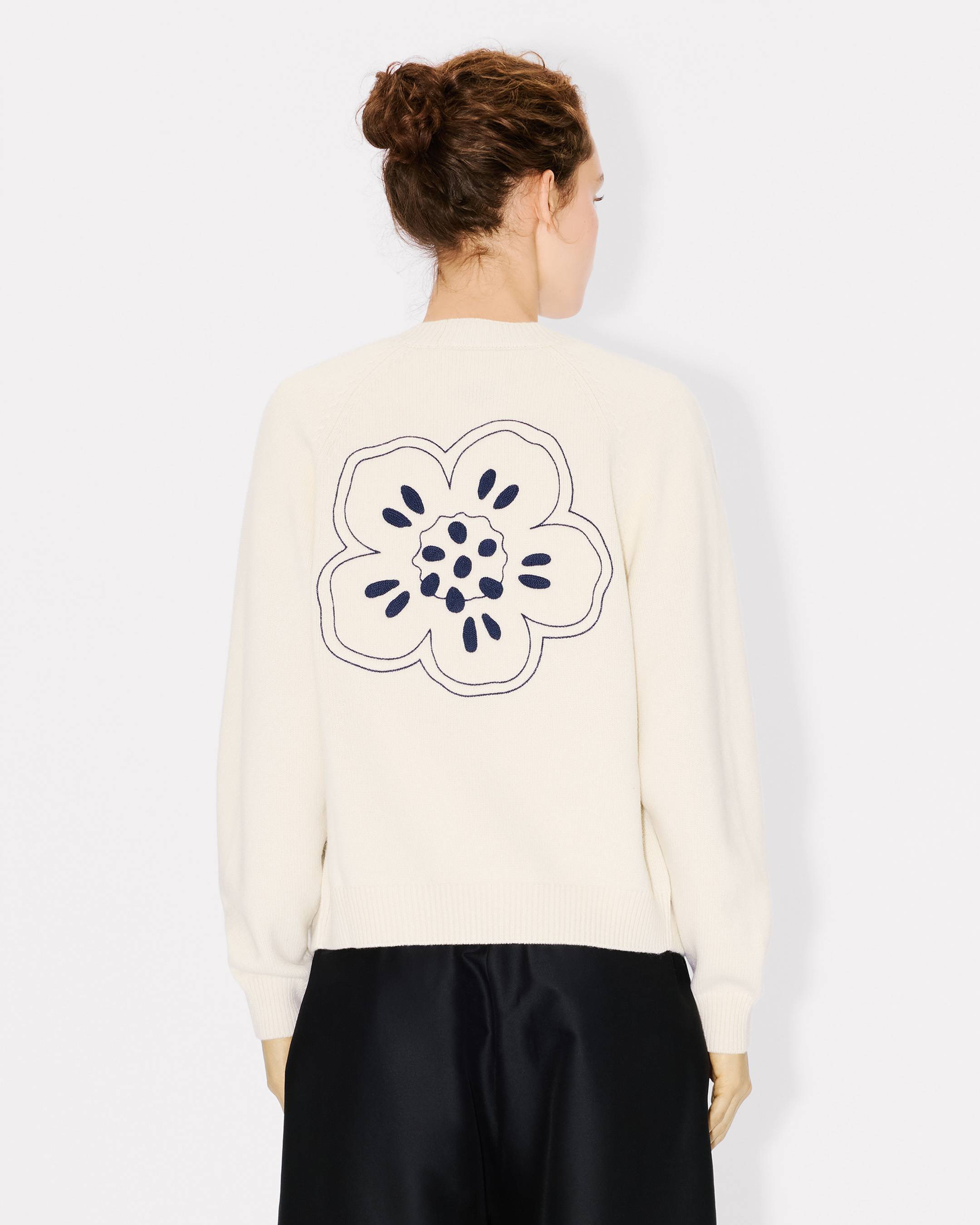 'Boke Flower' embroidered cardigan in wool