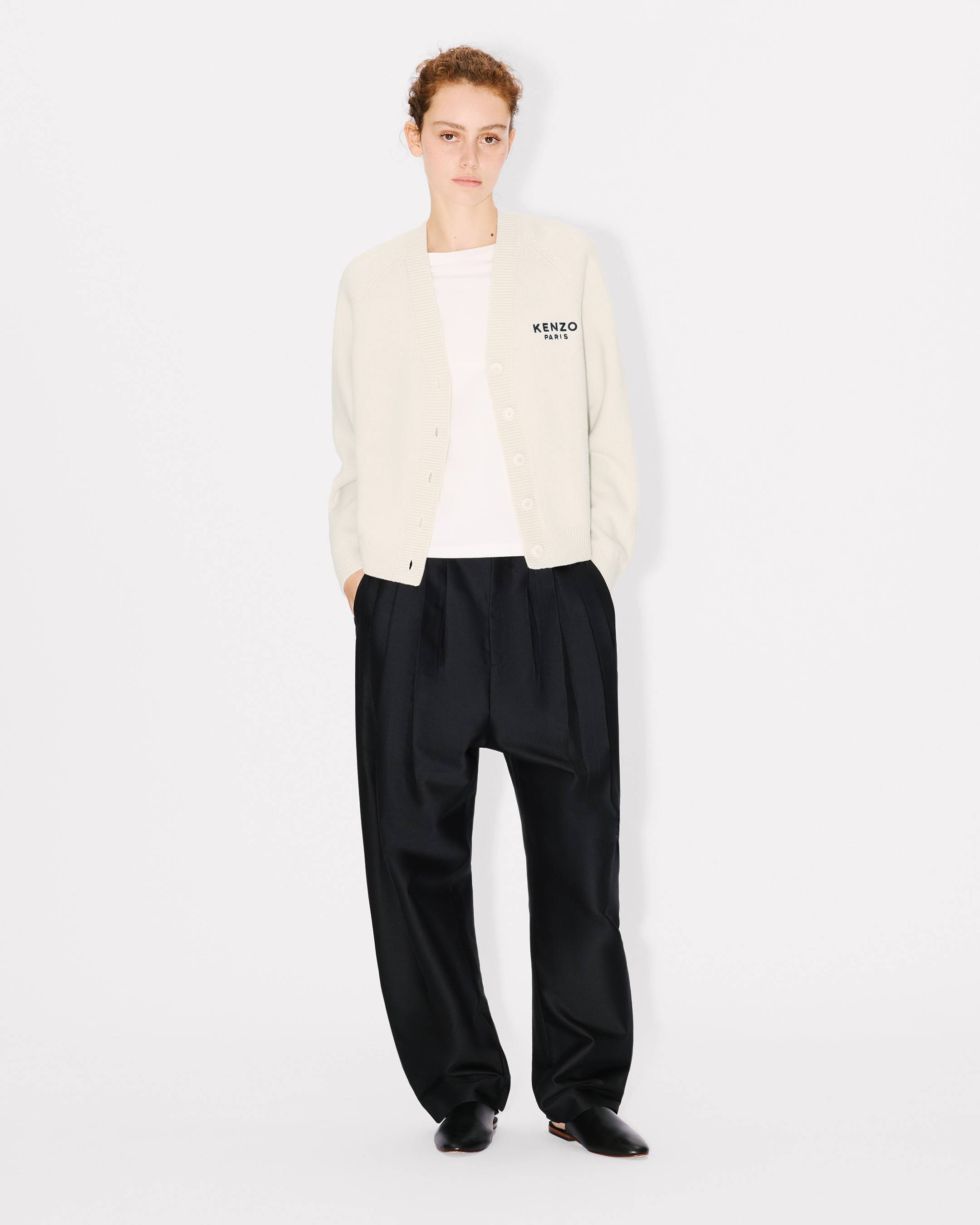 'Boke Flower' embroidered cardigan in wool