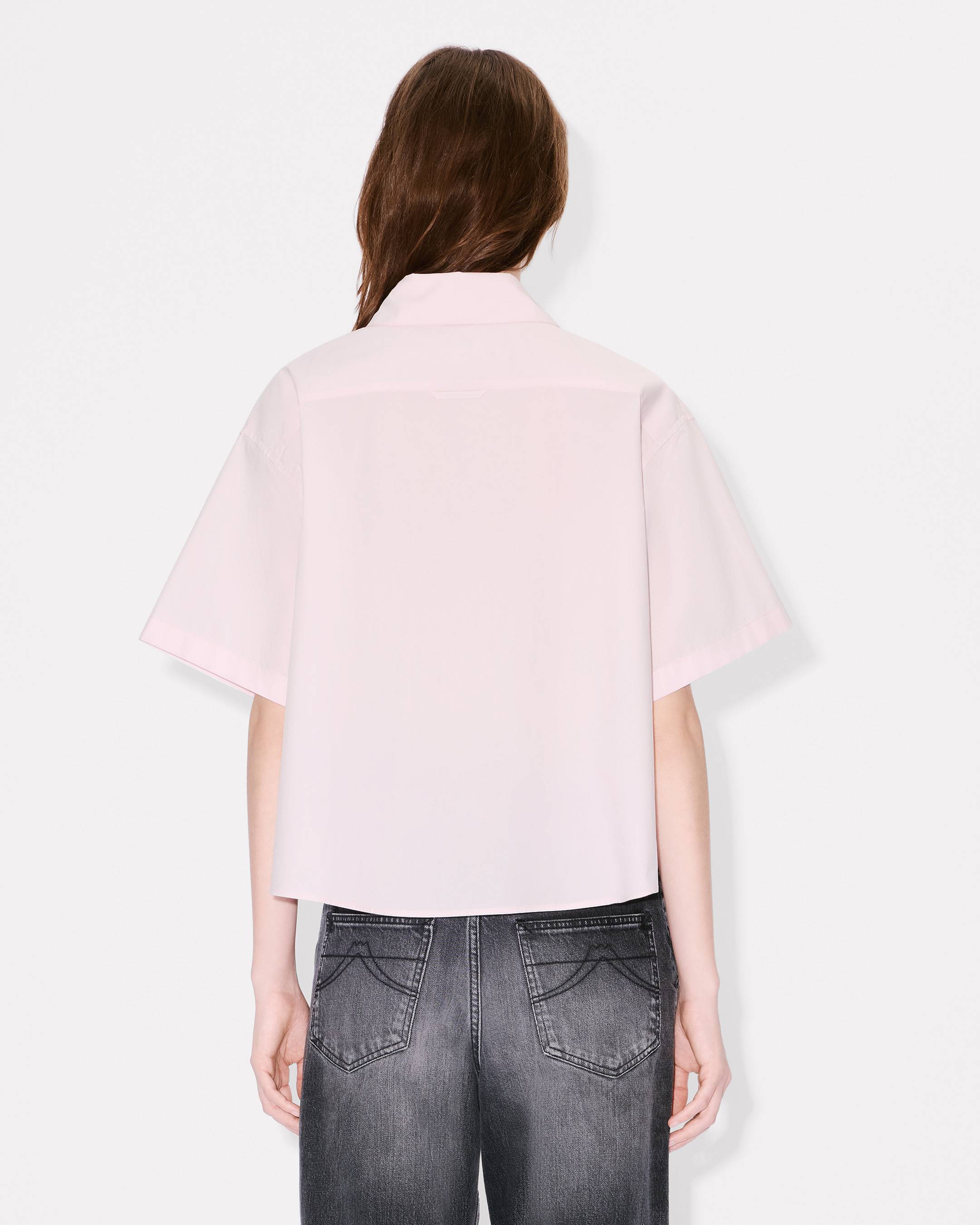 'Boke Flower 2.0' short dropped shoulders shirt in cotton poplin