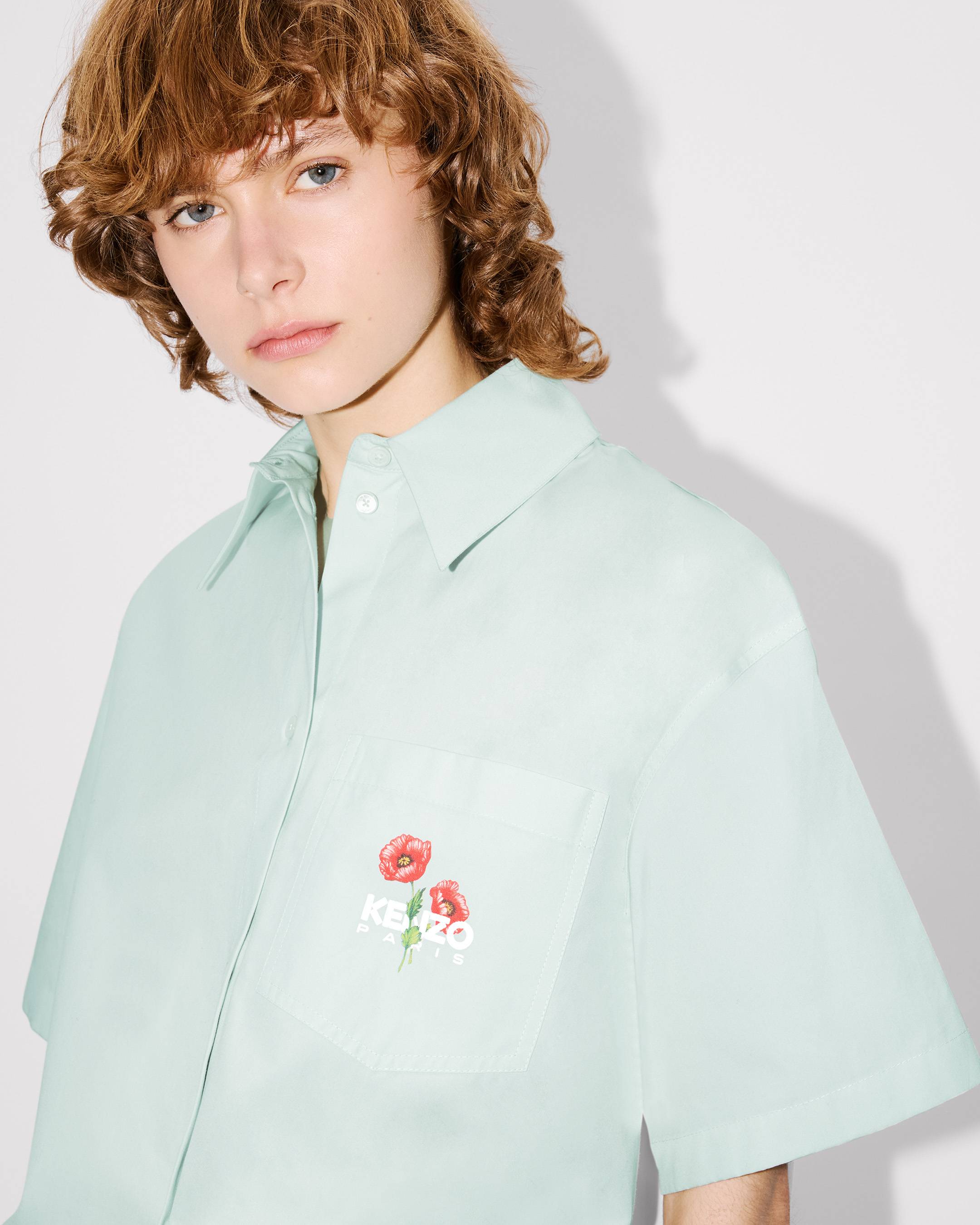 'KENZO Archive Bouquet' cropped shirt in cotton poplin
