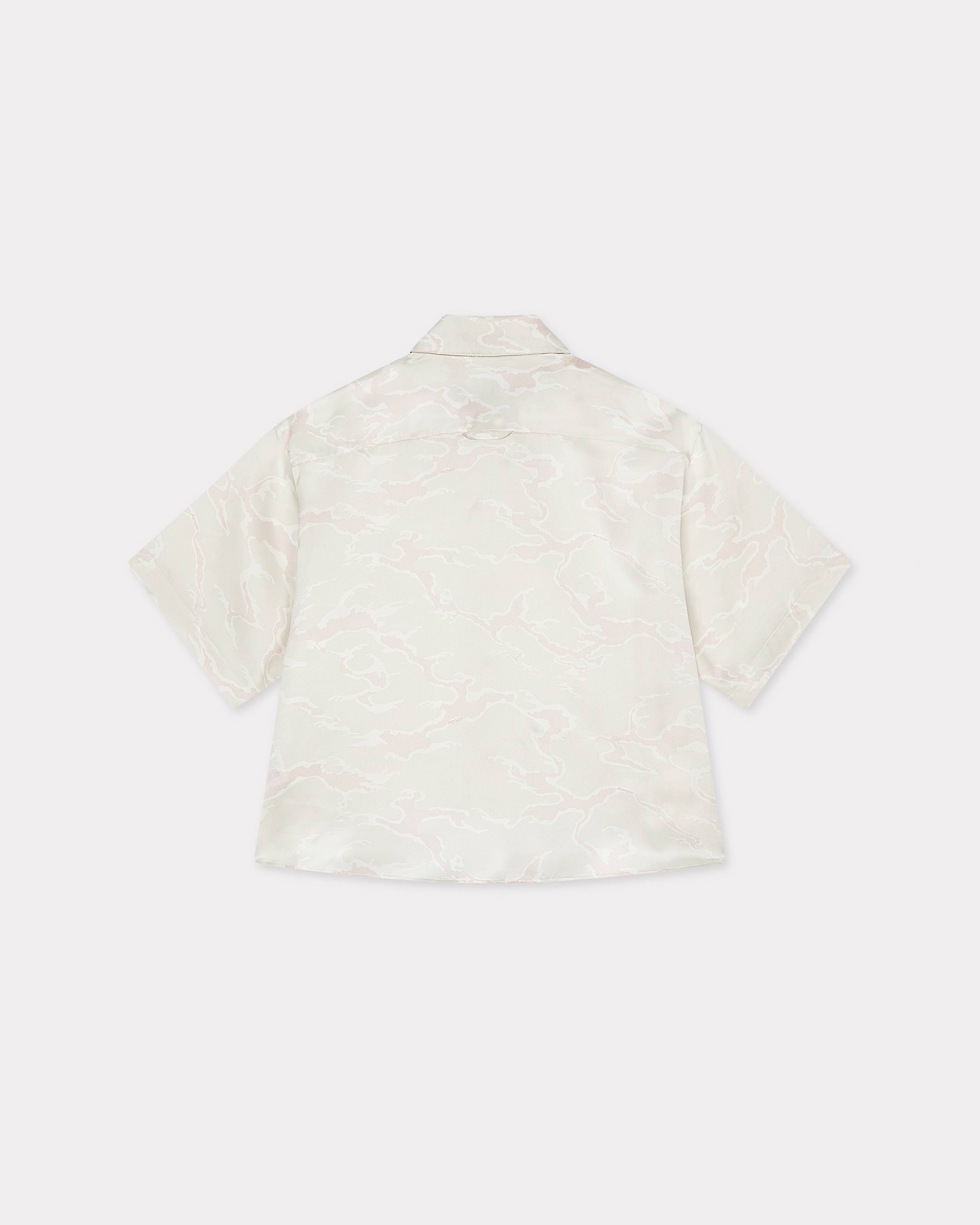 ブラウス シャツ 'KENZO Ocean Camo' ショート スリーブ シルク シャツ レディース KENZO ブラウス シャツ 'KENZO Ocean Camo' ショート スリーブ