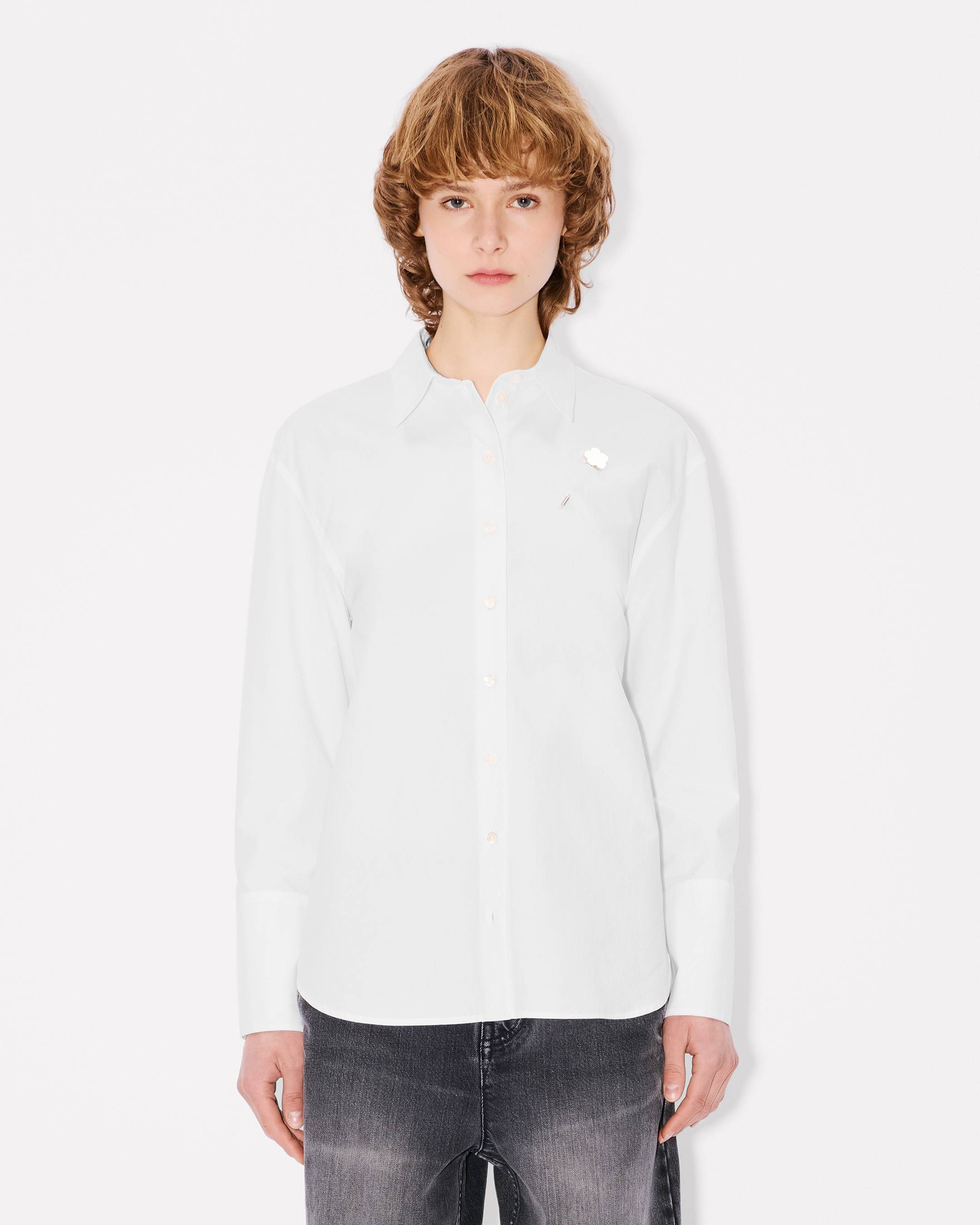 Chemise à pin 'Boke Flower' en popeline de coton