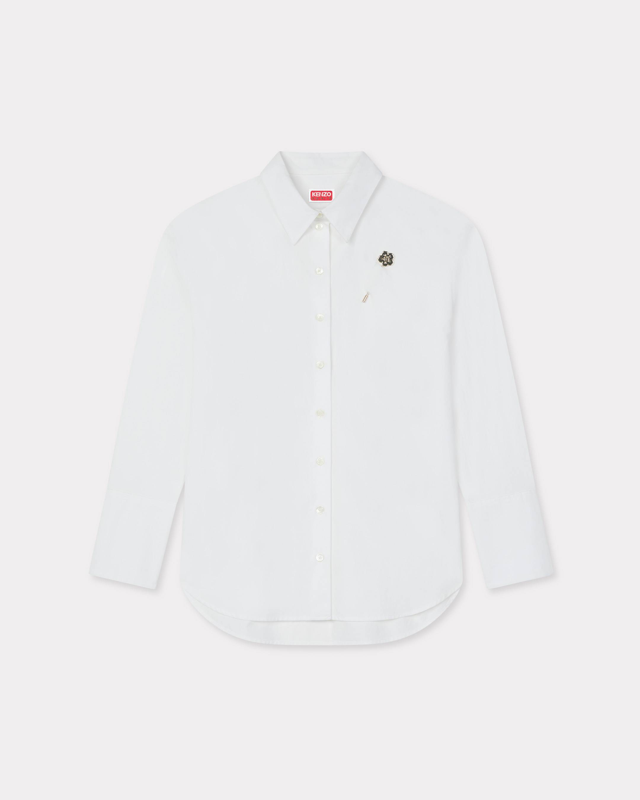 KENZO 'Boke Flower' Pin Shirt In Cotton Poplin White Womens - Size 36