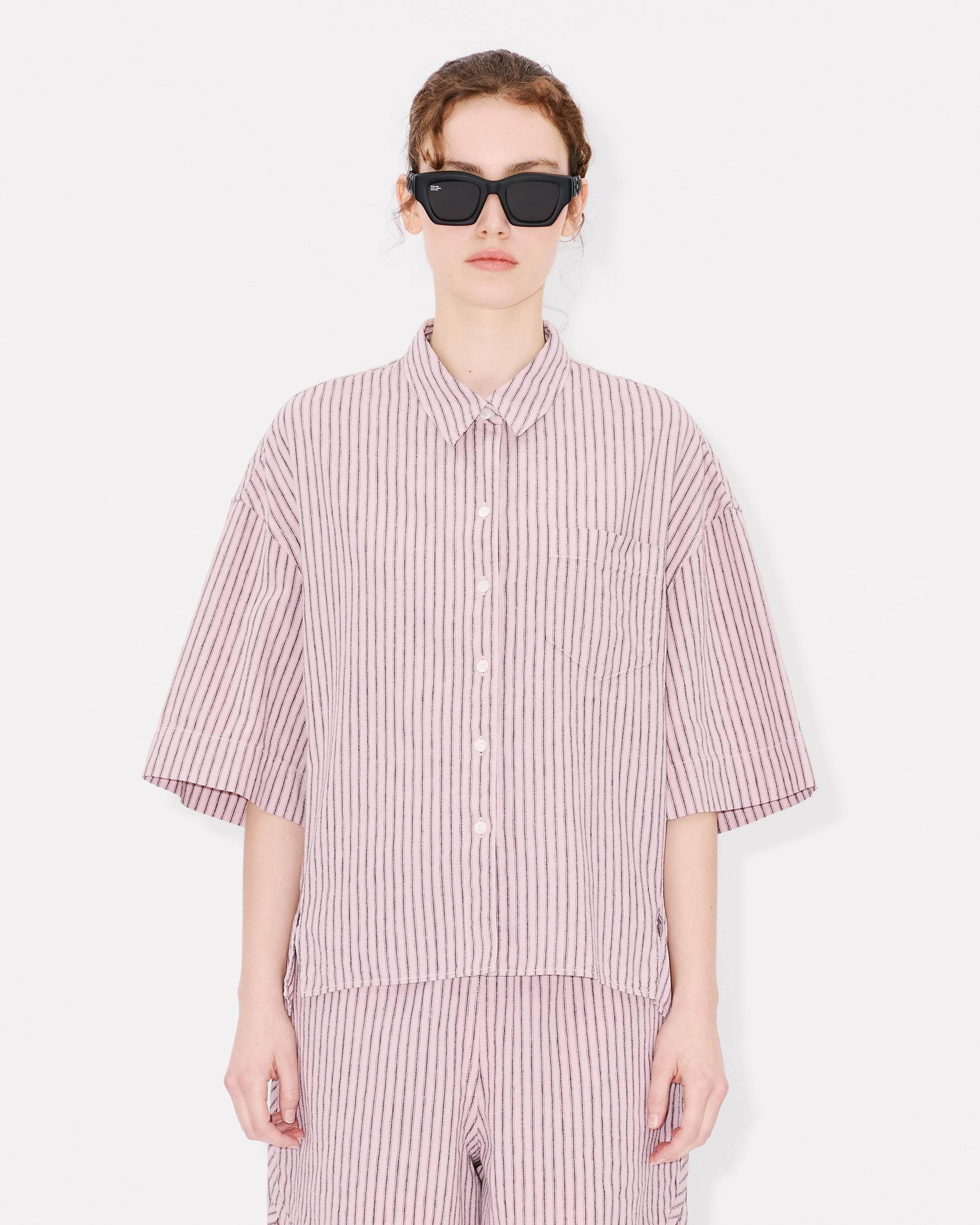 kokunon❣️ KENZO Coast Lines' cocoon shirt in cotton linen | Women's
