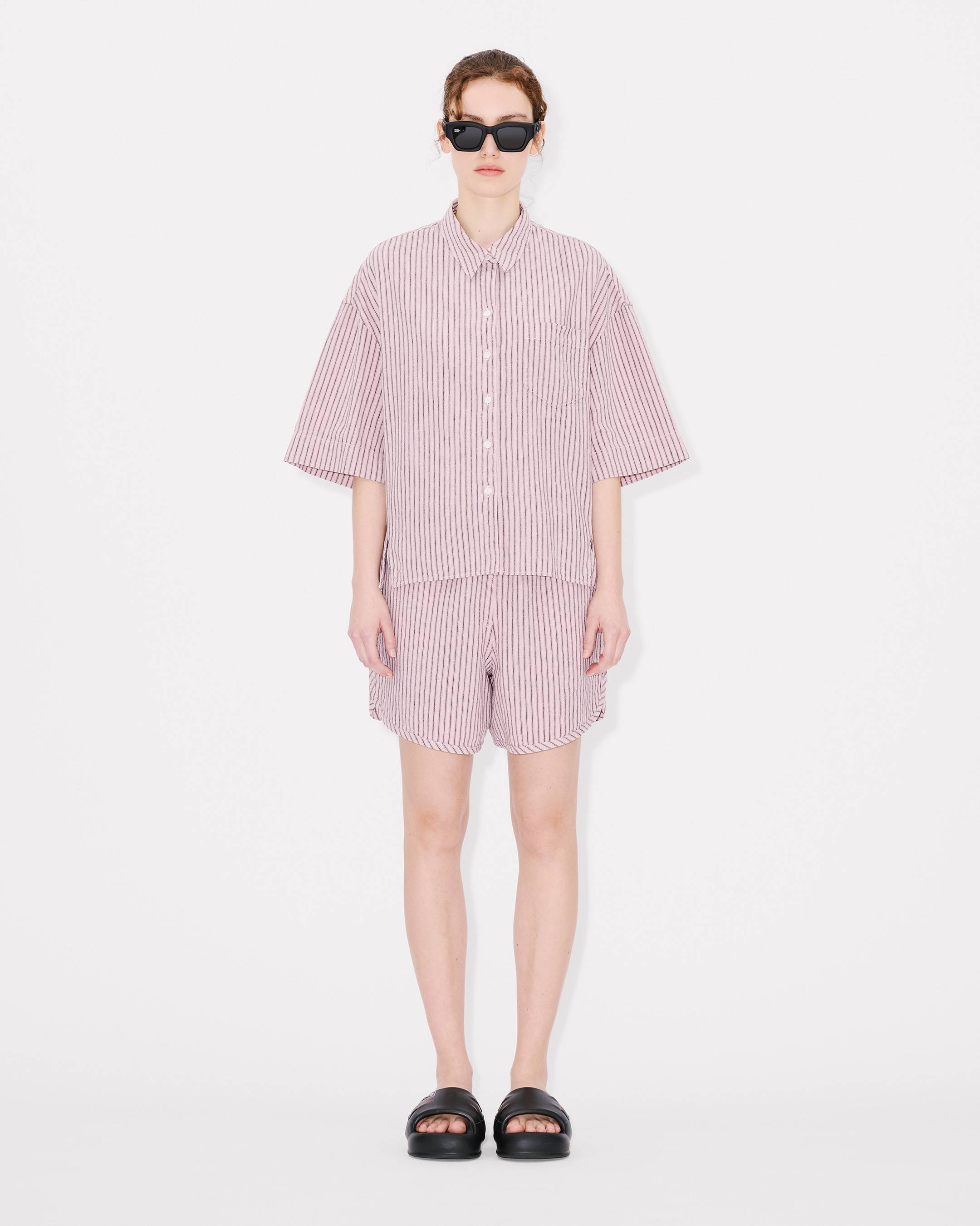 kokunon❣️ Maison Kitsuné fox-motif Cotton Shirt | Blue | FARFETCH CA