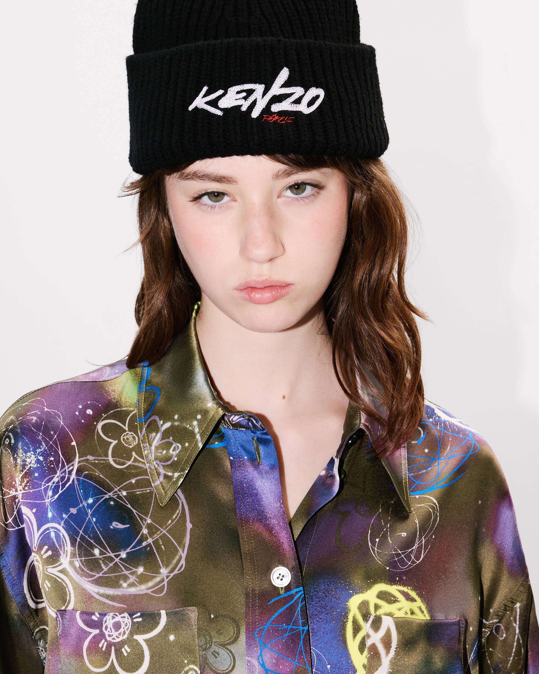 'Kenzo x Futura 2000' workwear shirt in silk