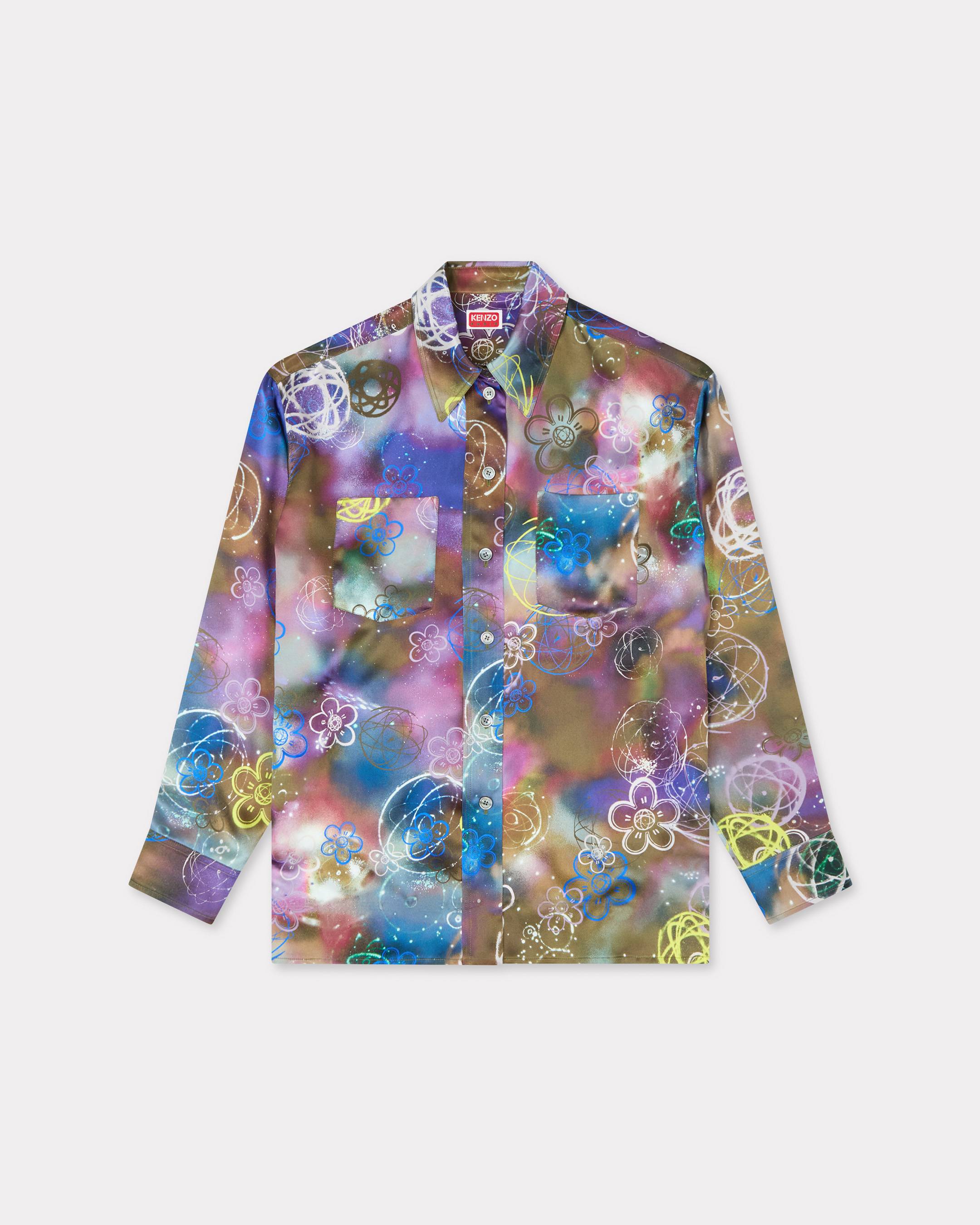 KENZO 'Kenzo x Futura 2000' Workwear Shirt In Silk Khaki Green Womens - Size 42