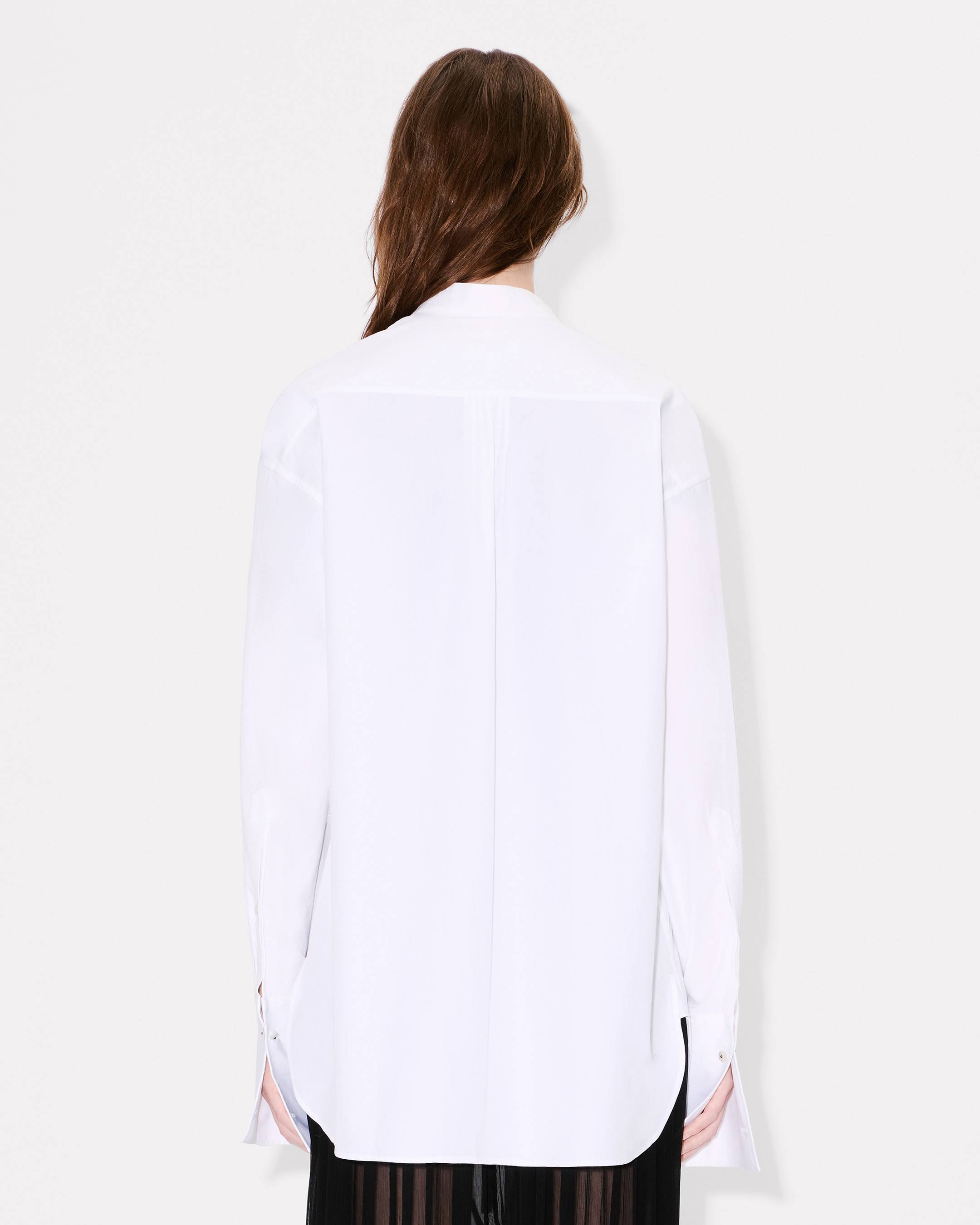 Oversized shirt in cotton poplin