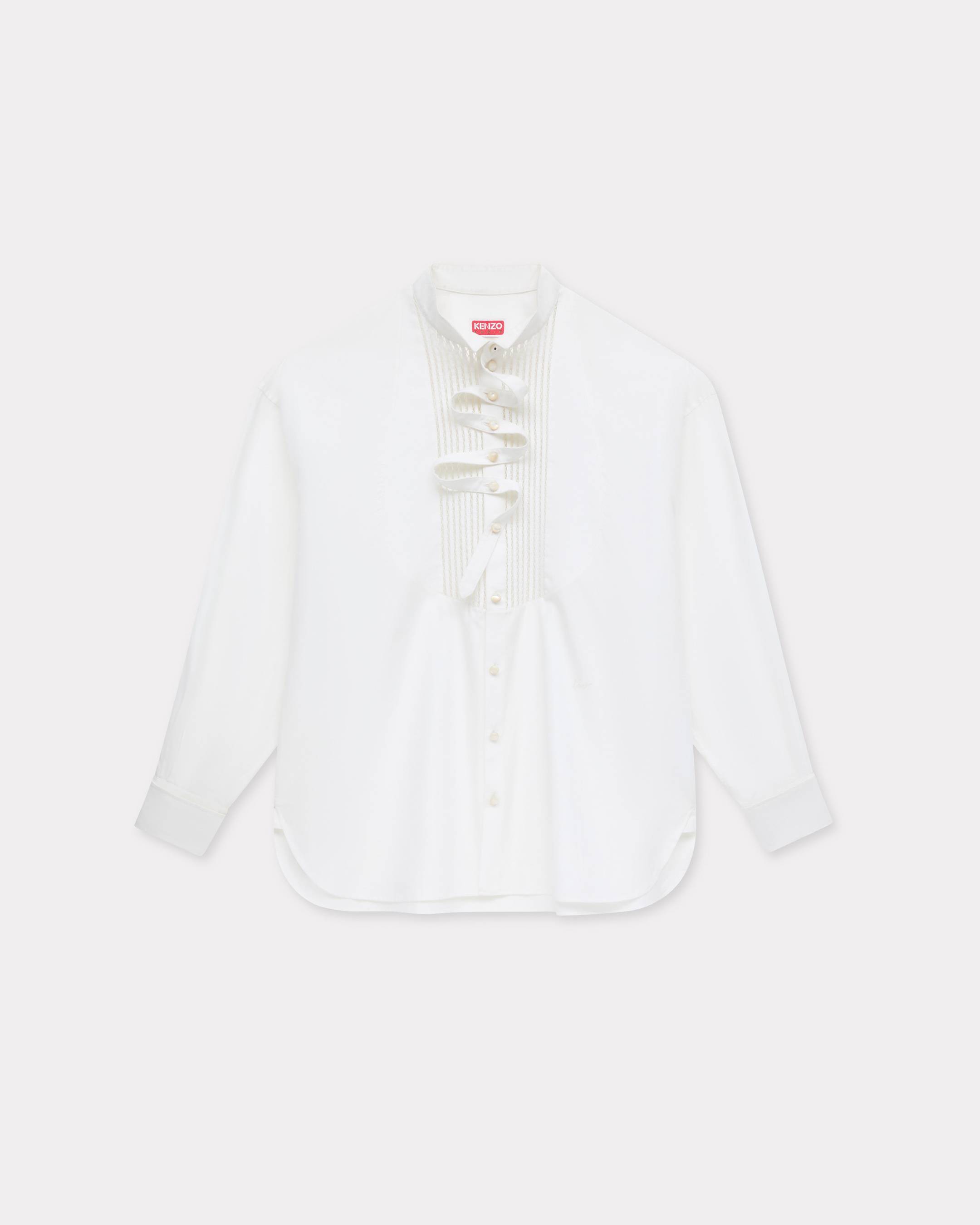 Oversized shirt in cotton poplin