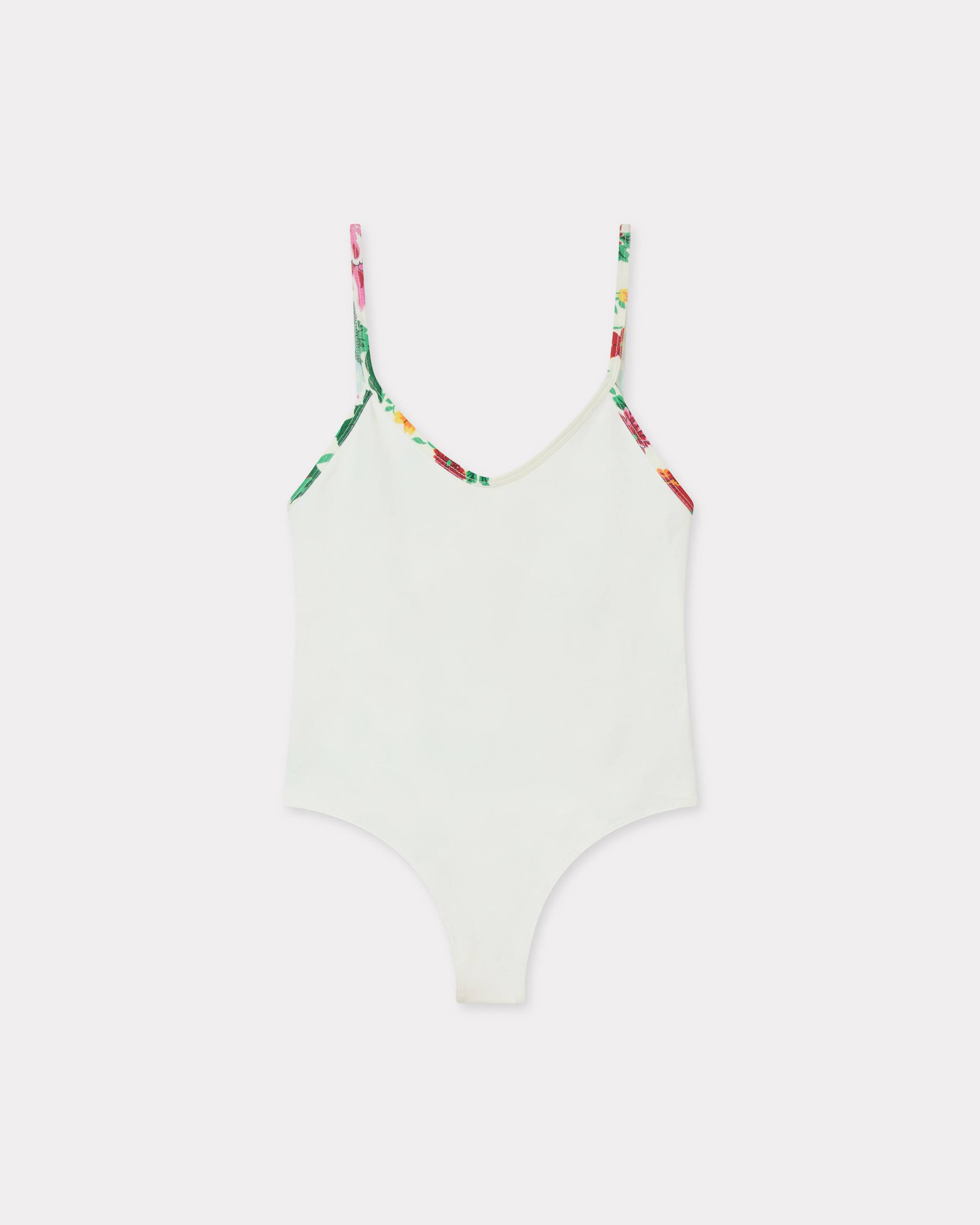 KENZO ' Archive Floral' Body, Woman, Off White, Size S, Cotton/elastane