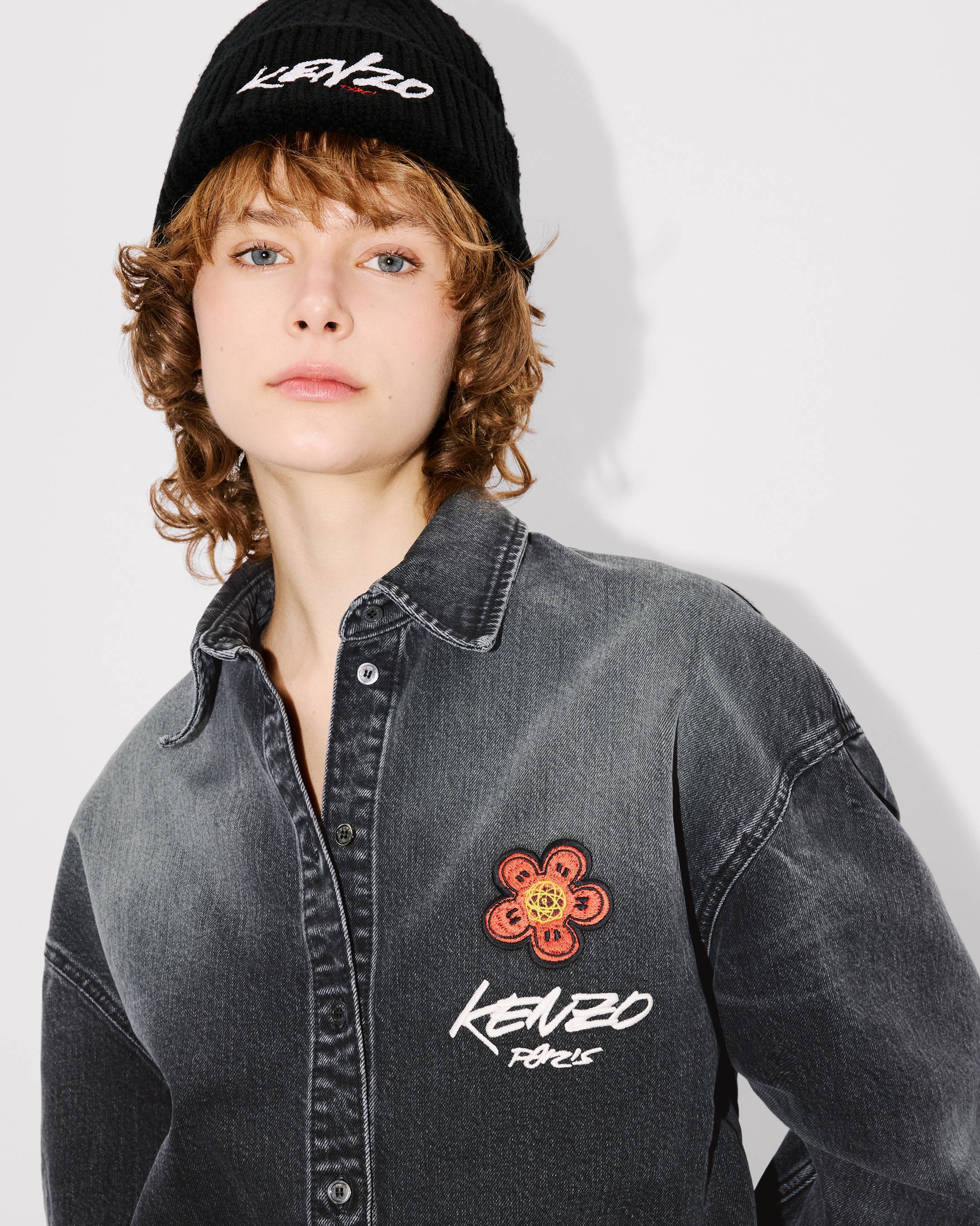 Kenzo x Futura 2000' embroidered workwear shirt in Japanese