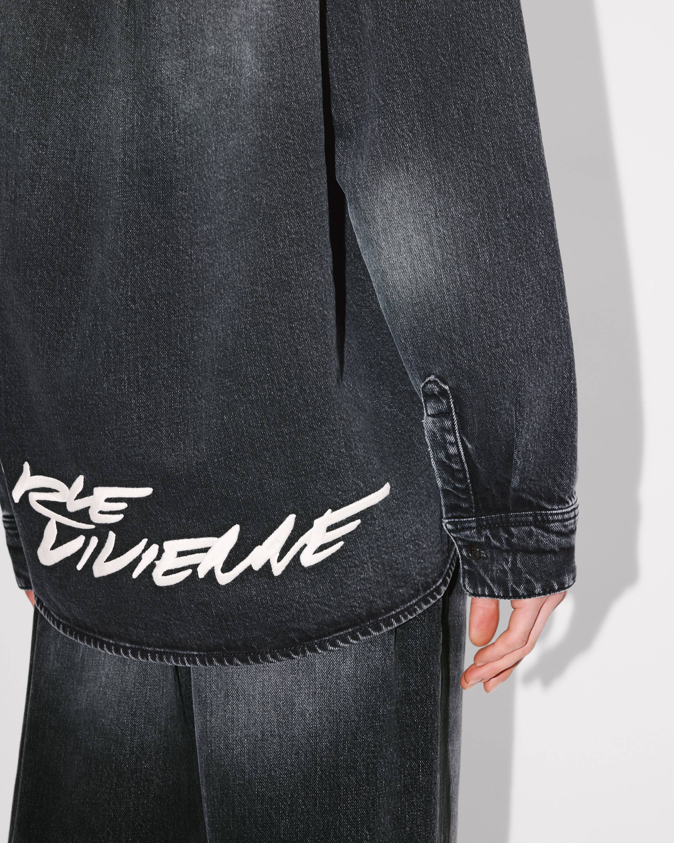 'Kenzo x Futura 2000' embroidered workwear shirt in Japanese denim