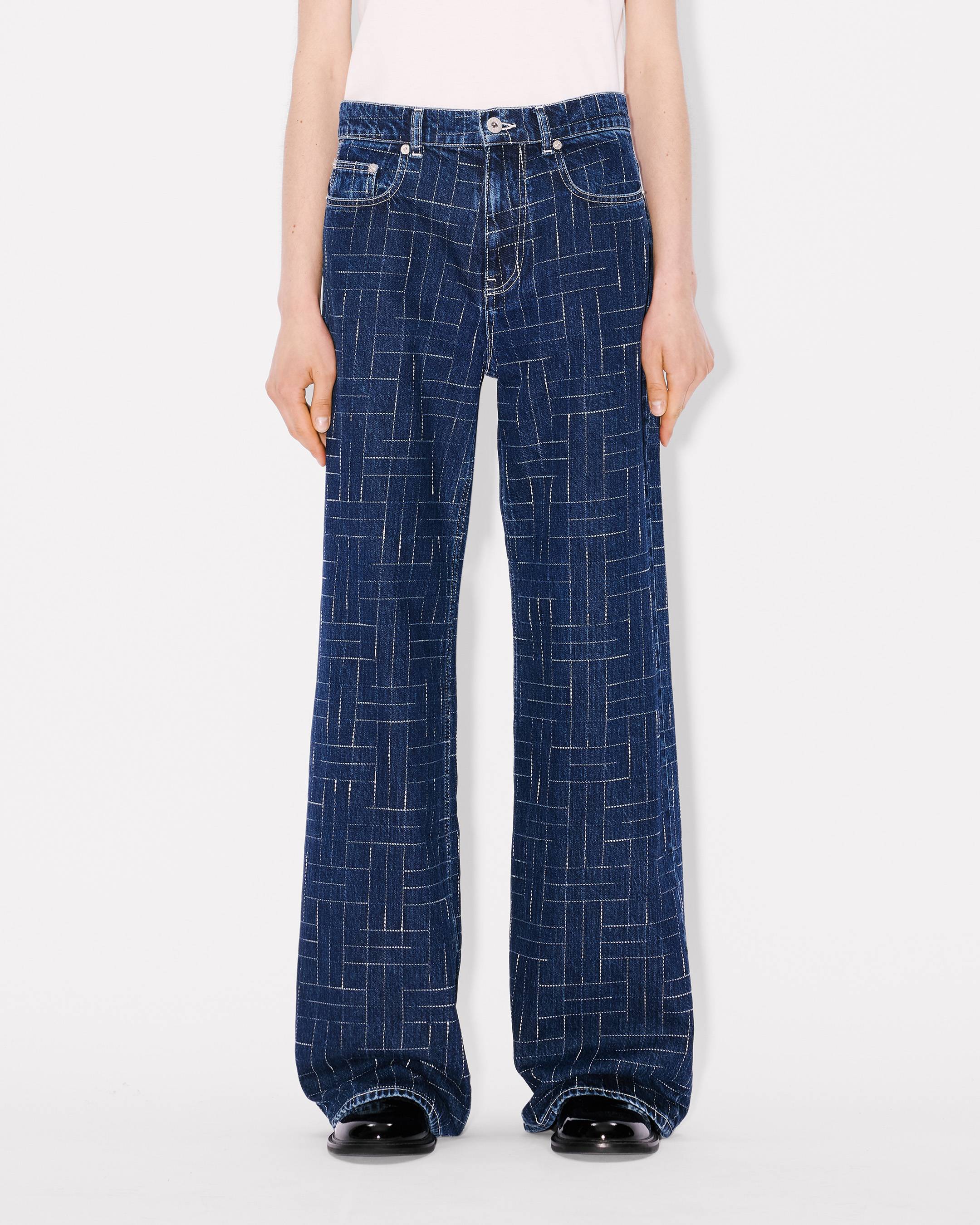 'KENZO Weave' AYAME wide pants in japanese denim