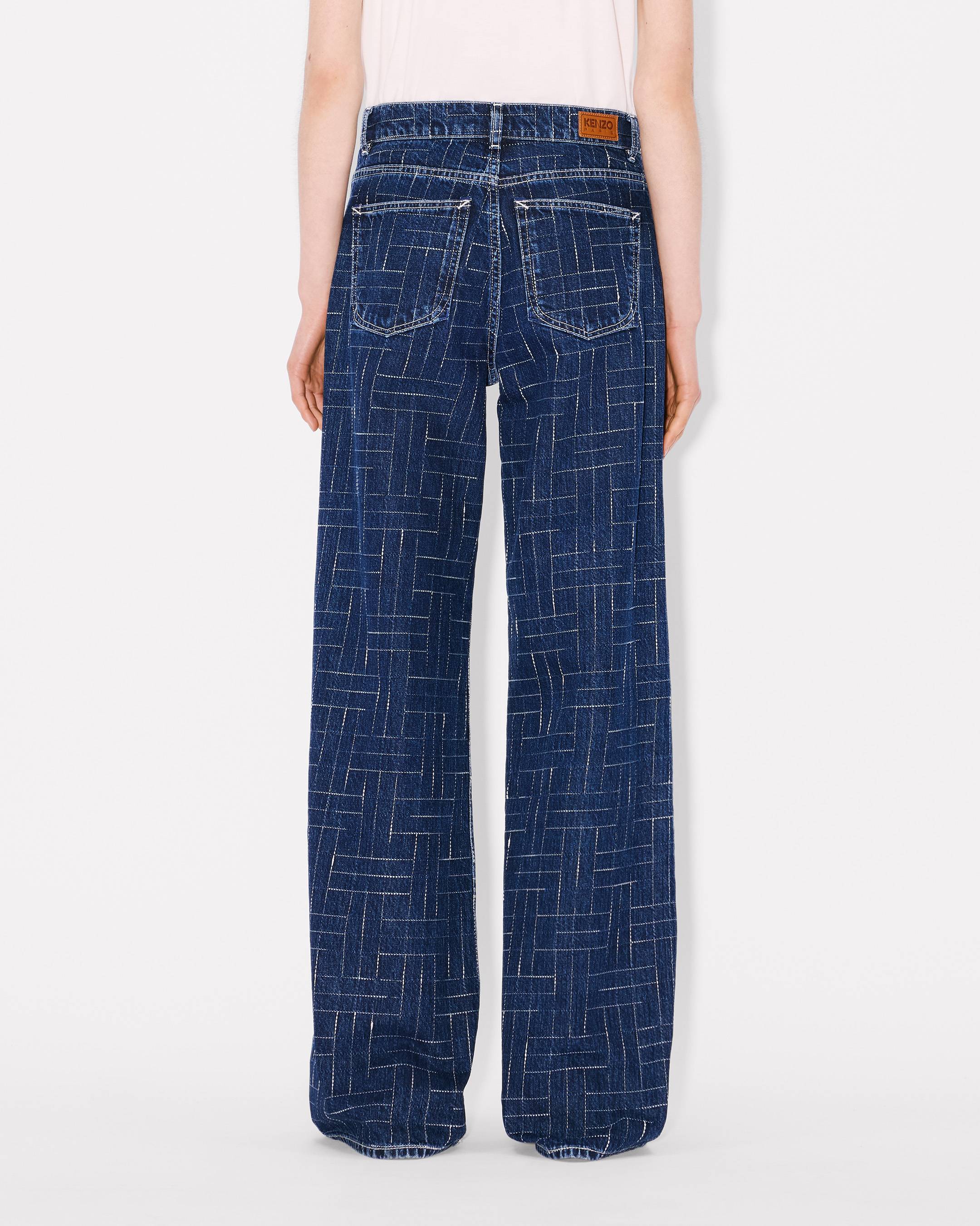 'KENZO Weave' AYAME wide pants in japanese denim