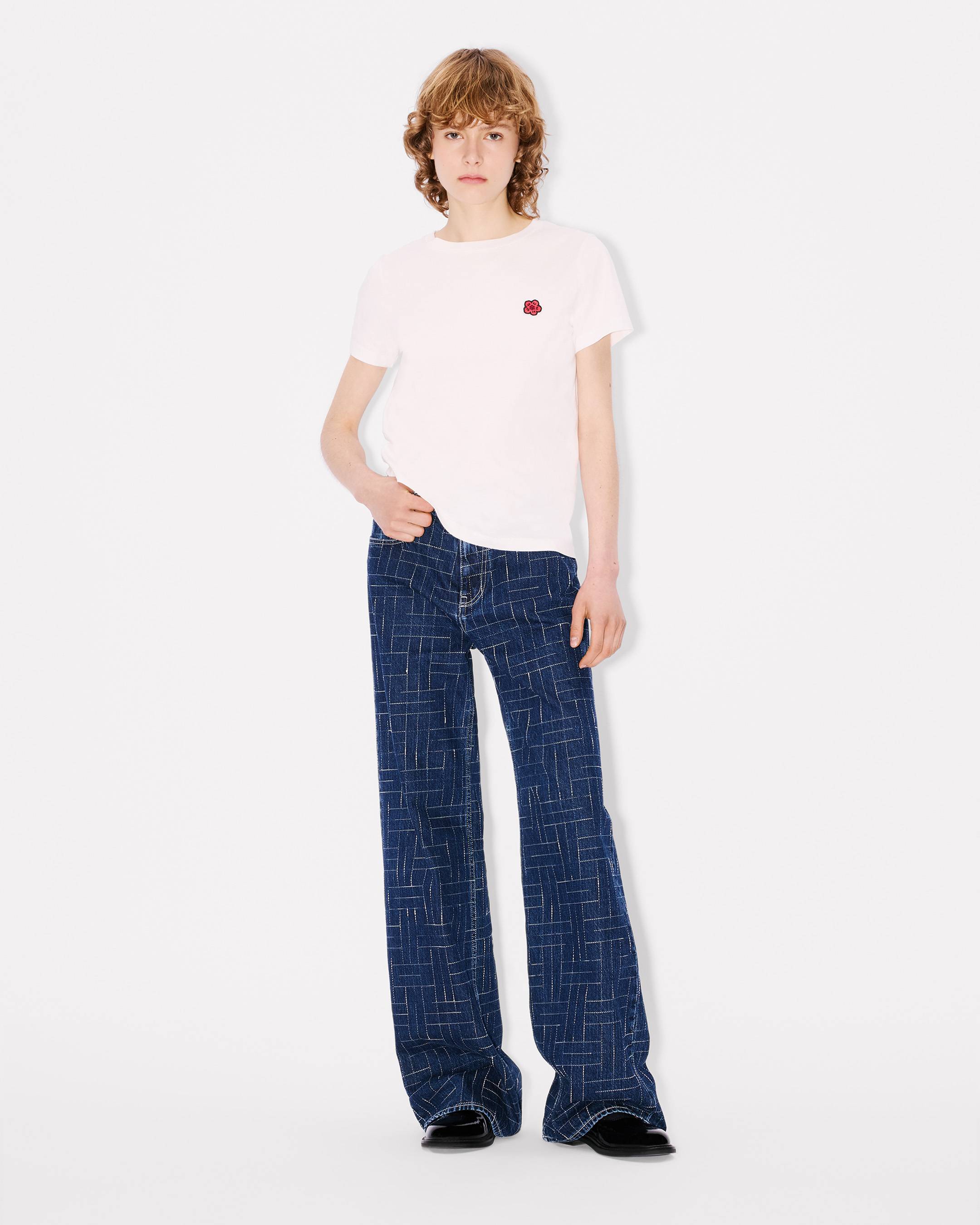 'KENZO Weave' AYAME wide pants in japanese denim