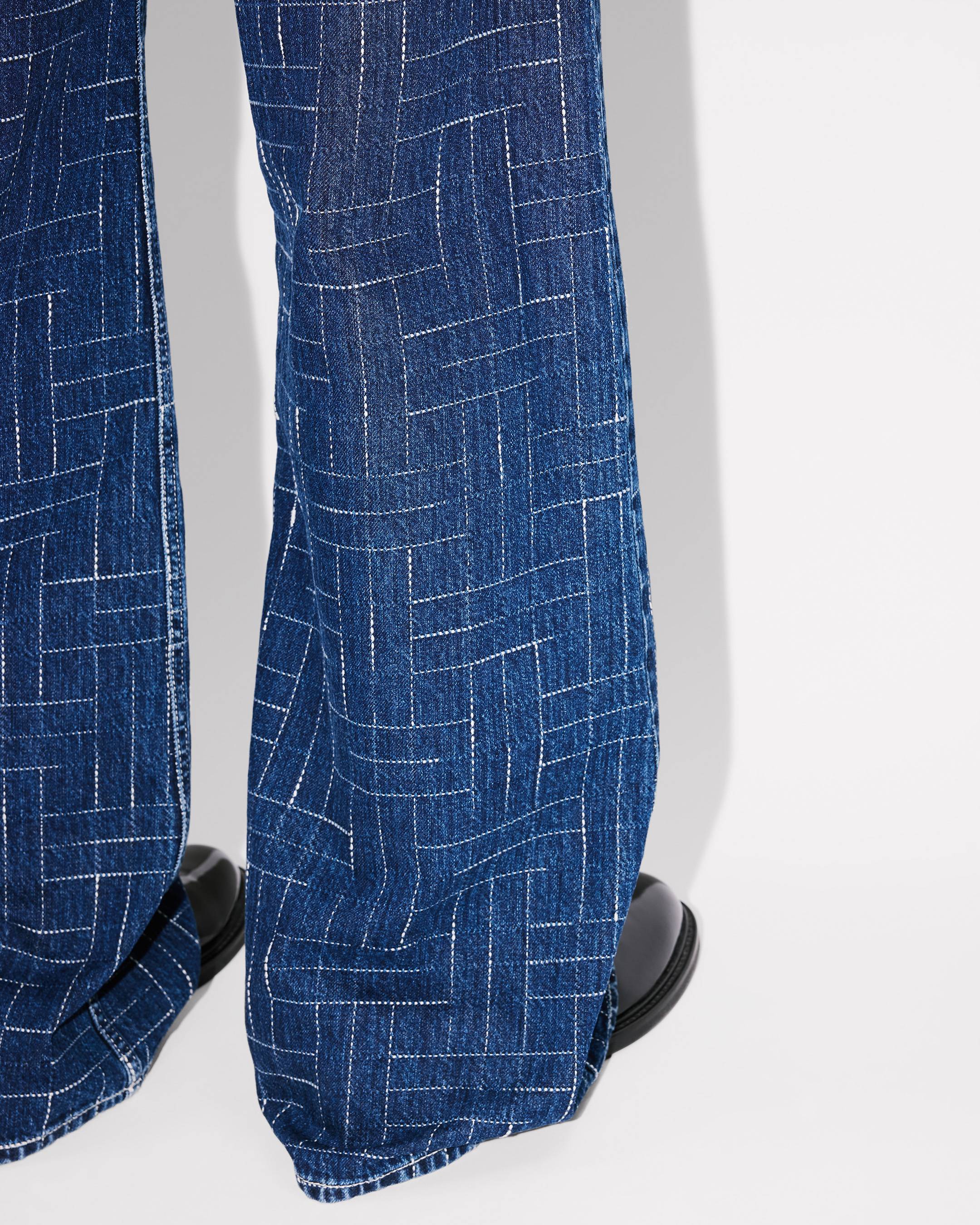 'KENZO Weave' AYAME wide pants in japanese denim