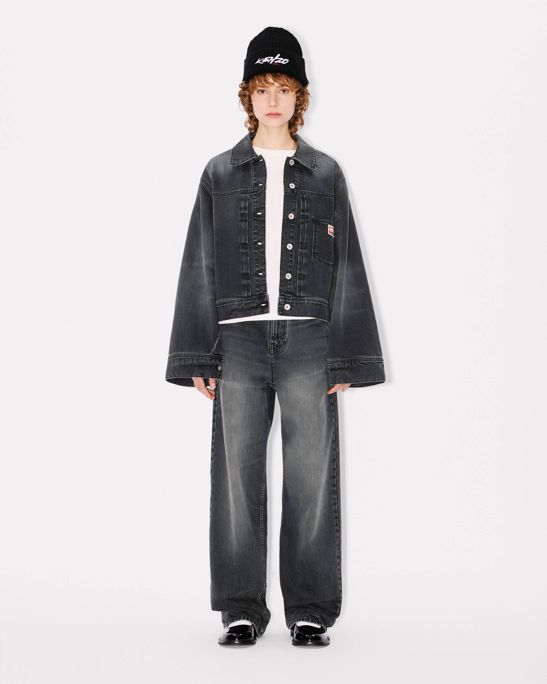 Veste à manches kimono brodée 'Kenzo x Futura 2000' en denim japonais