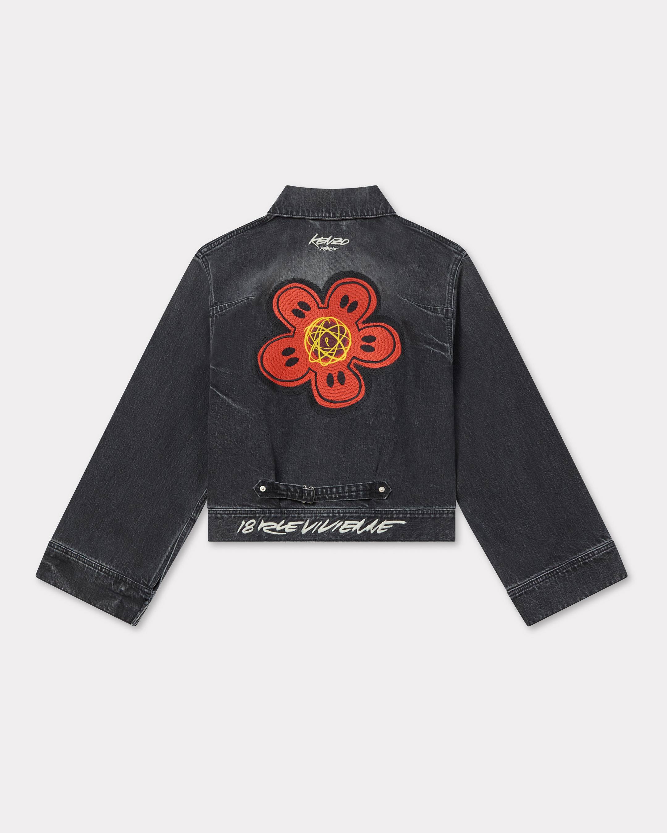 Veste à manches kimono brodée 'Kenzo x Futura 2000' en denim japonais