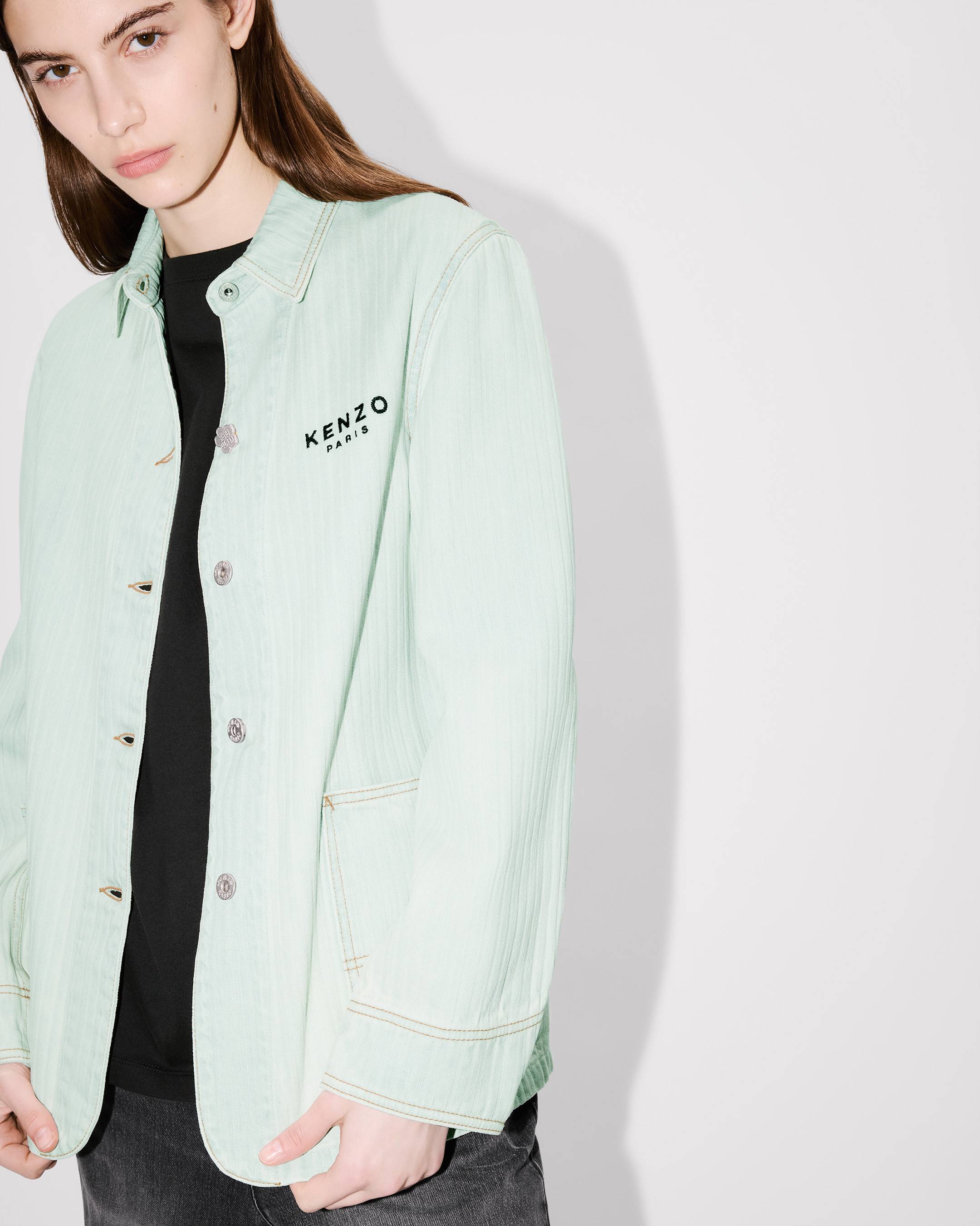 Veste workwear brodée 'Boke Flower' en denim japonais | Femme | KENZO