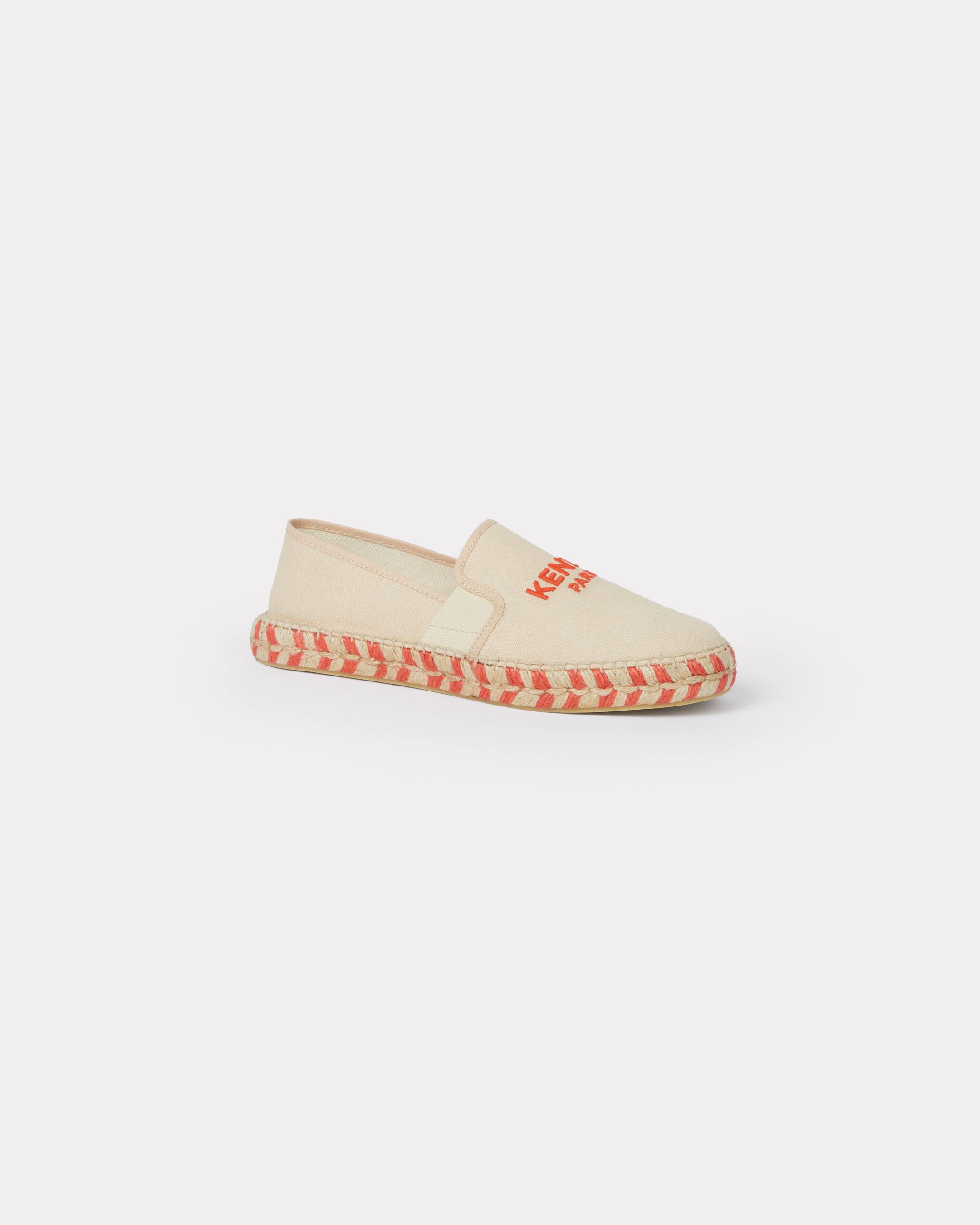 KENZO Canvas Espadrilles Cream Womens - Size 39
