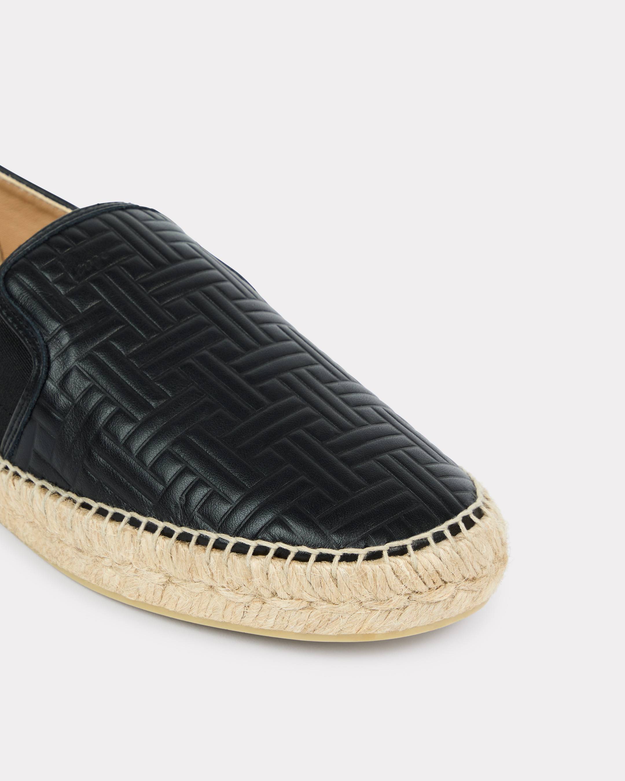 'KENZO Weave' デボスド レザー エスパドリーユ