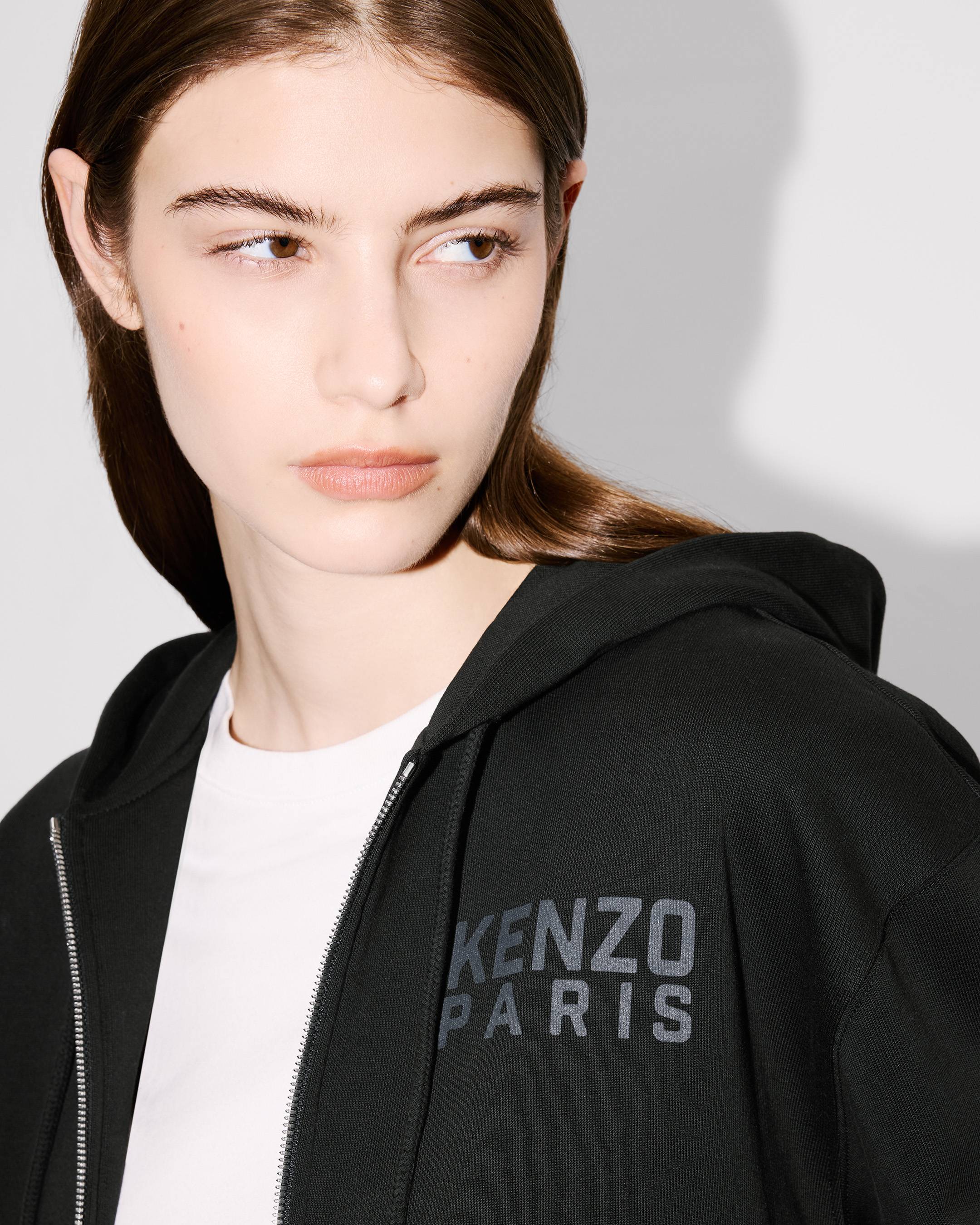 Sweatshirt à capuche zippé 'KENZO Happy Tiger' en coton