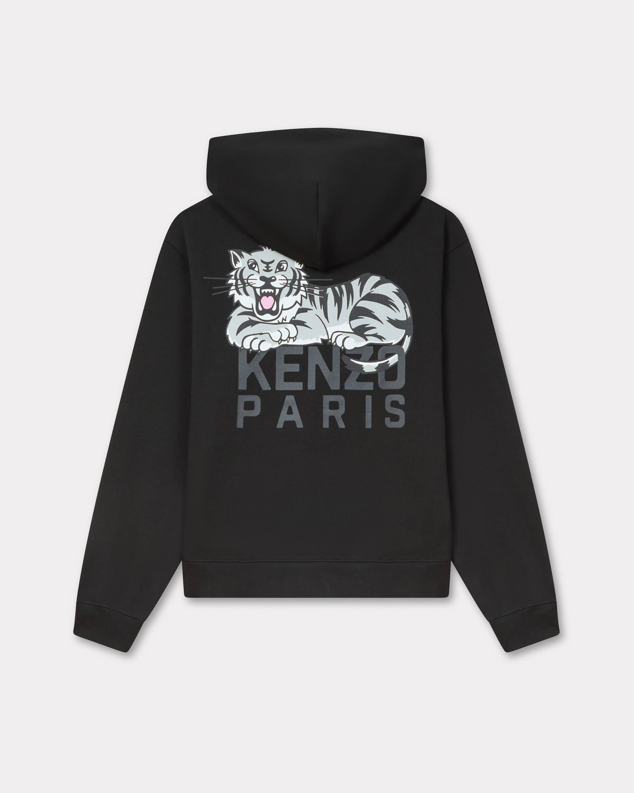 Sweatshirt à capuche zippé 'KENZO Happy Tiger' en coton