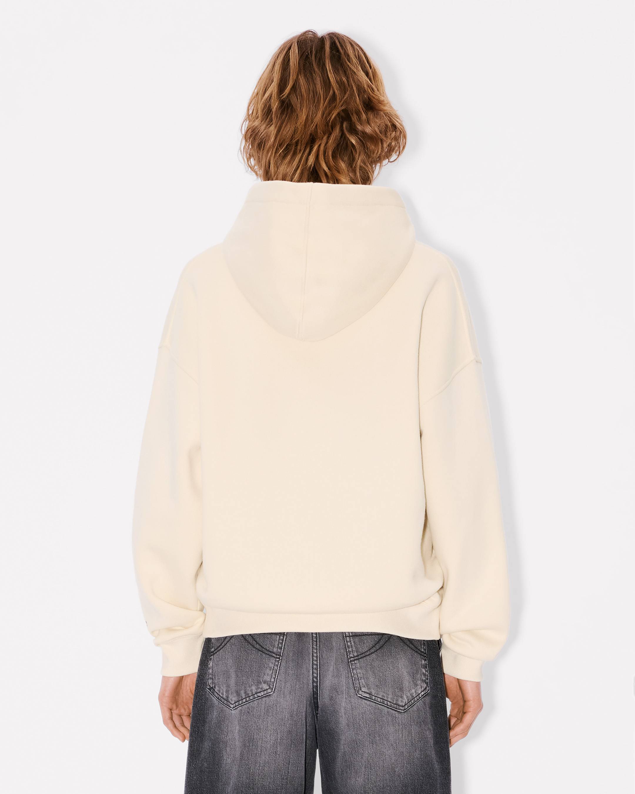 'Boke Flower' pin oversized hoodie in cotton