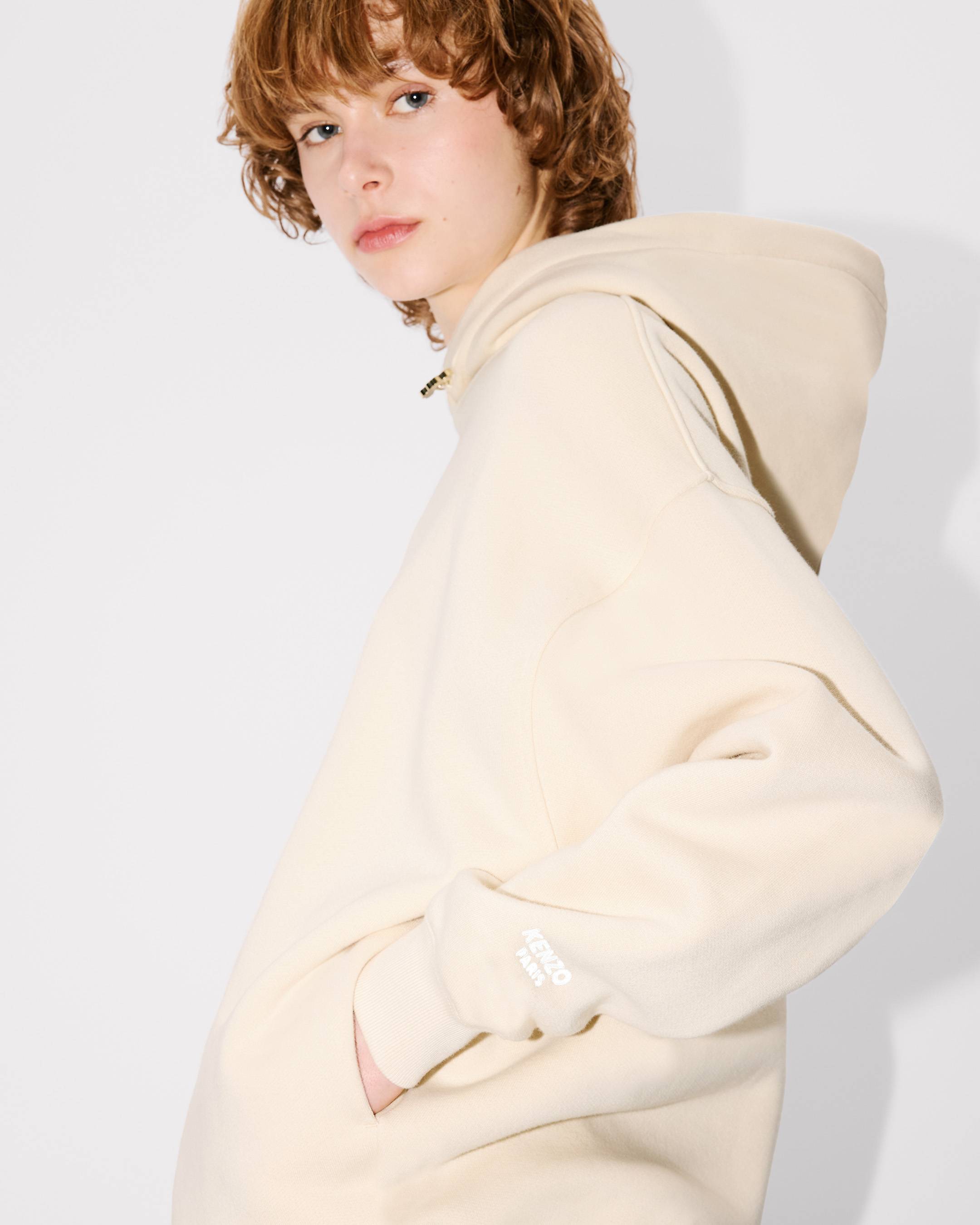 'Boke Flower' pin oversized hoodie in cotton