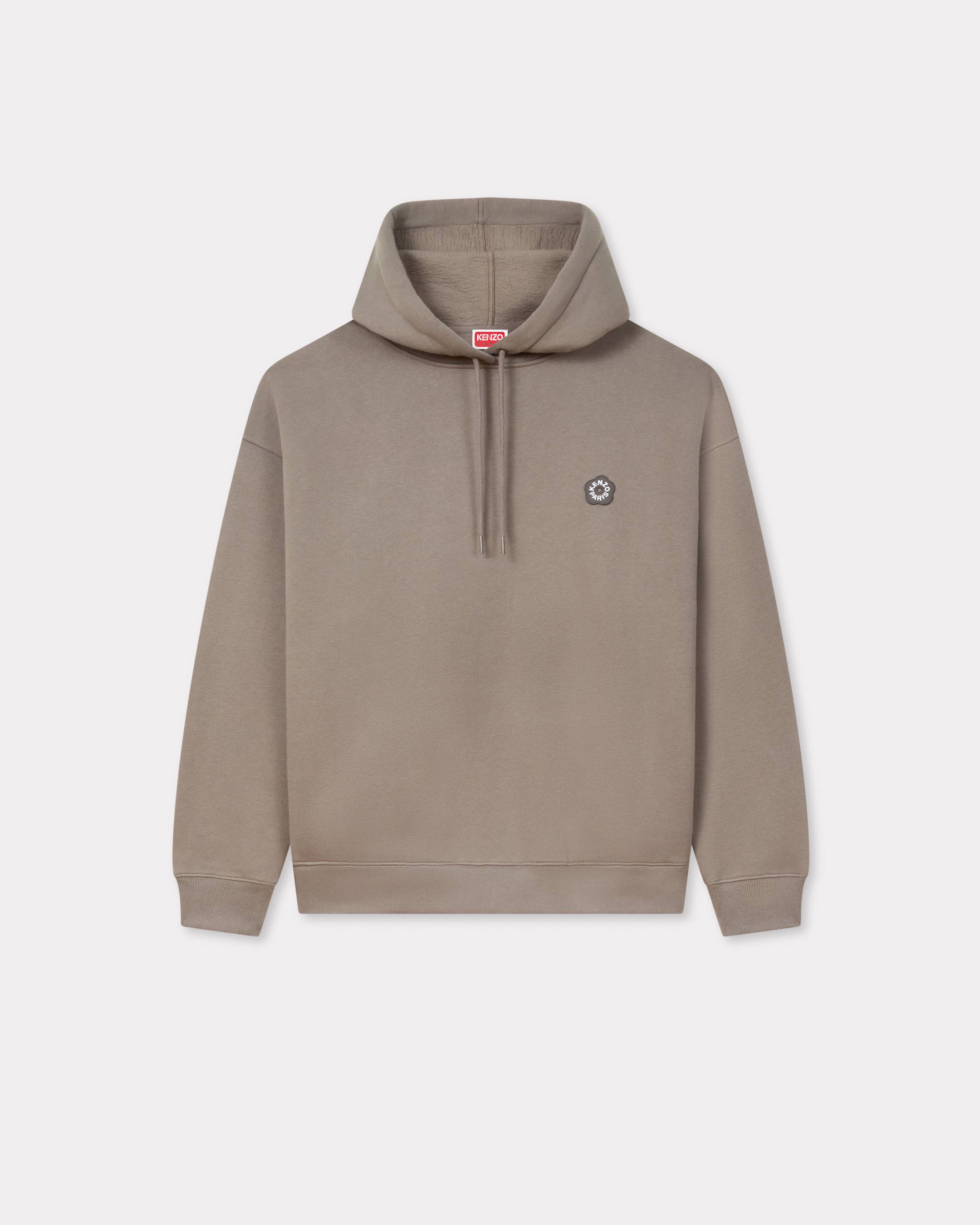 KENZO 'Boke Flower 2.0' Embroidered Oversized Hoodie In Cotton Taupe Womens - Size S