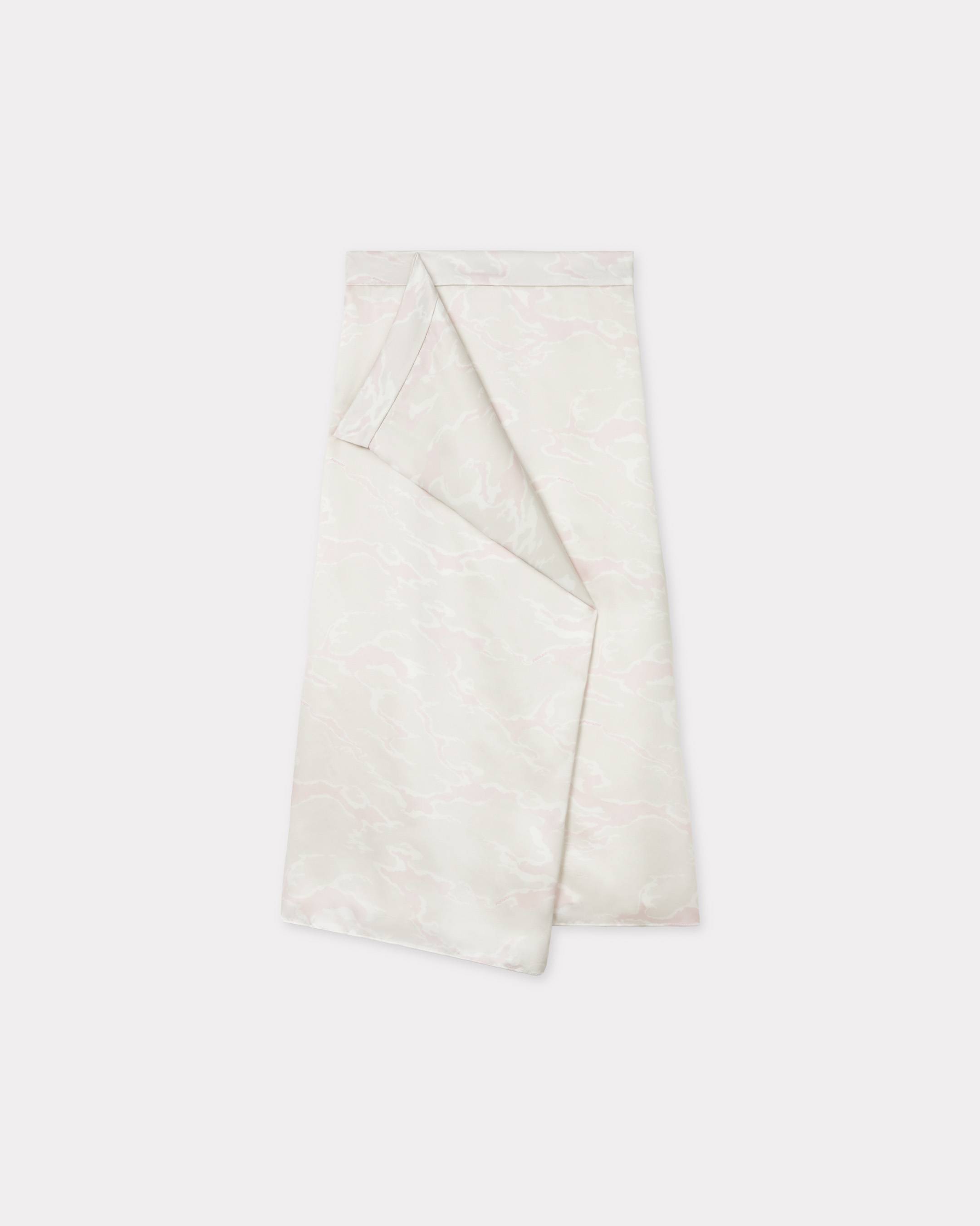 KENZO 'Kenzo Ocean Camo' Midi Skirt In Silk Pearl Grey - Womens One Size