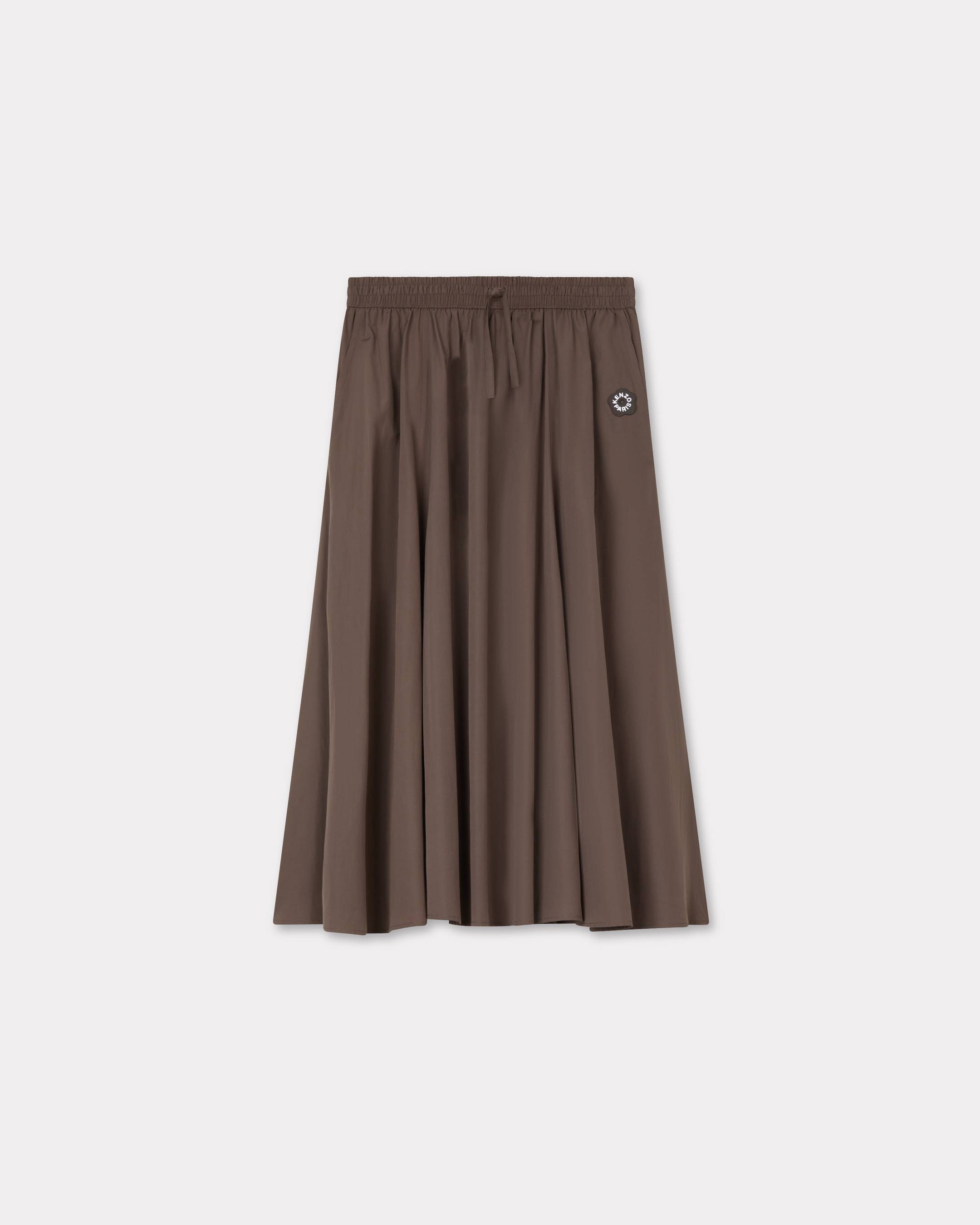 KENZO 'Boke Flower 2.0' Midi Skirt Taupe Womens - Size Xs