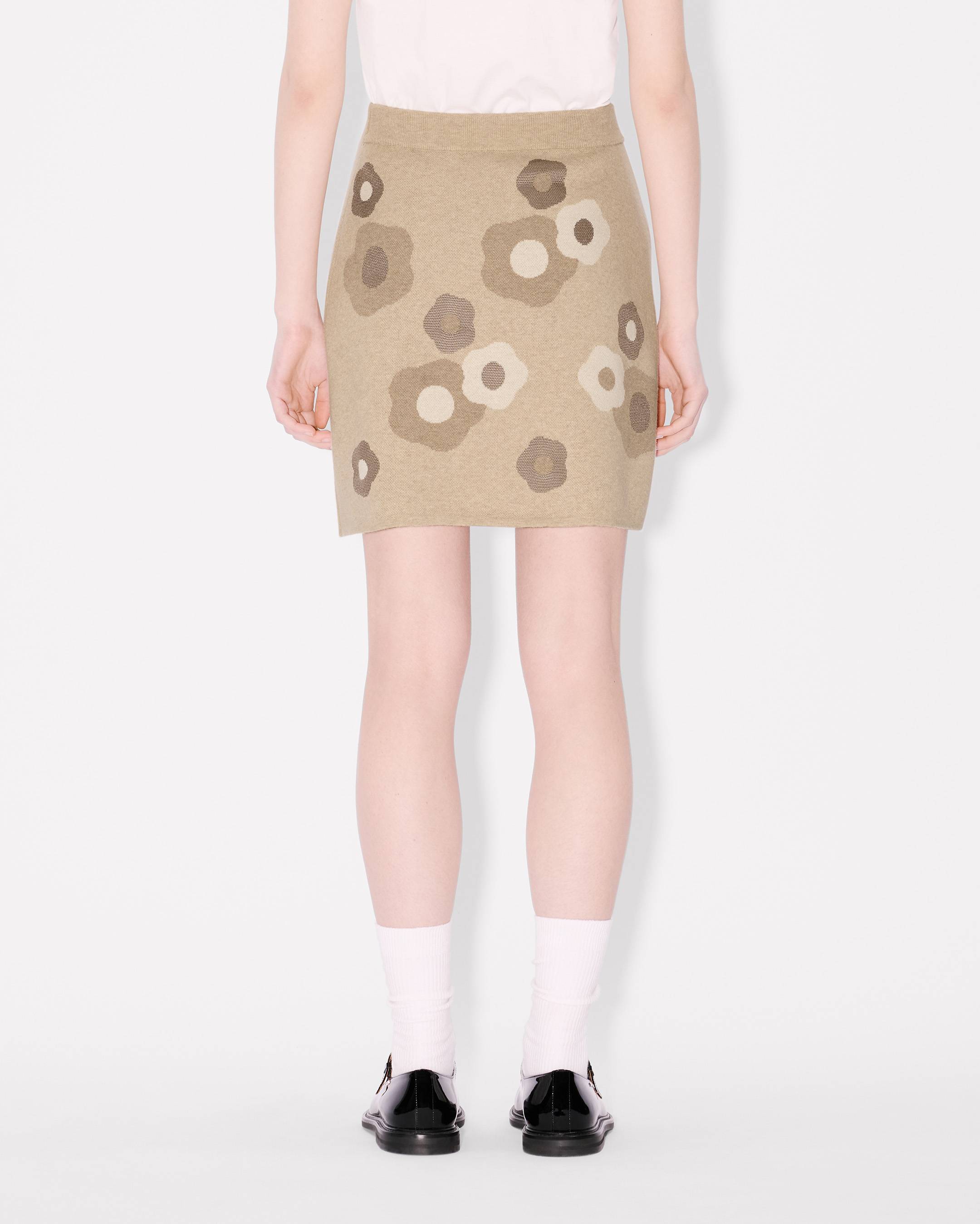 'Hana Dots' embroidered mini skirt mixed cotton wool