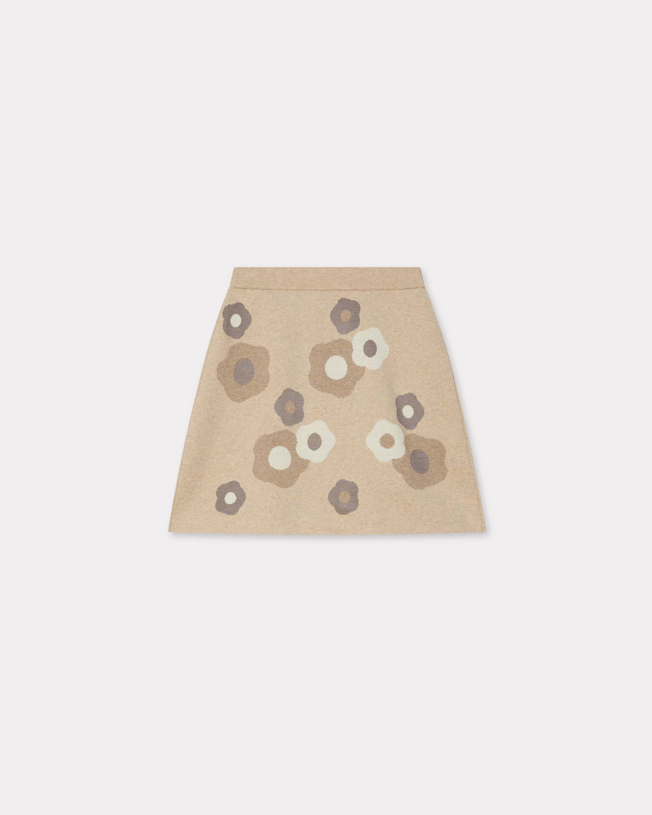 Mini-jupe brodée 'Hana Dots' en mélange de laine et coton