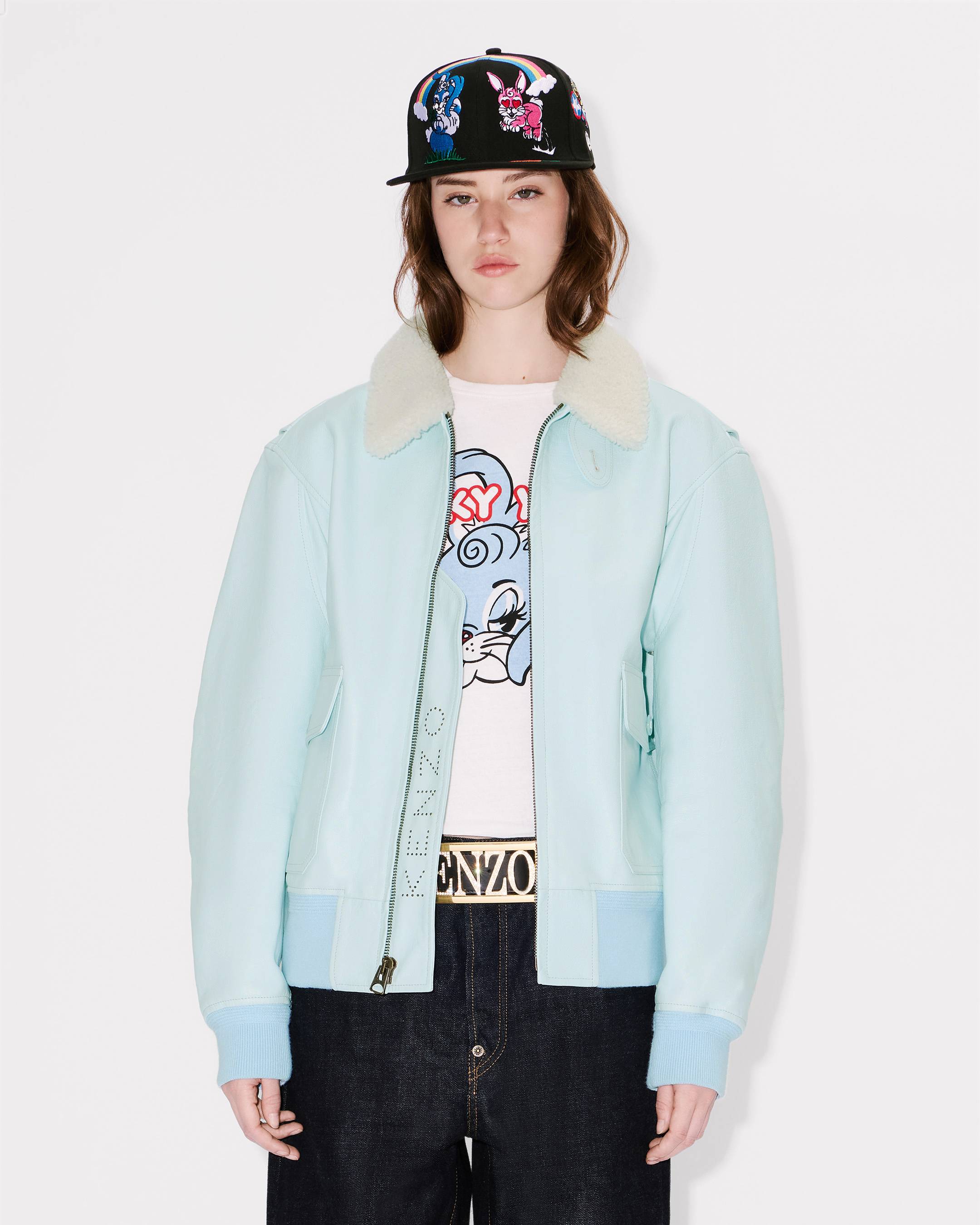 Aviator jacket in leather