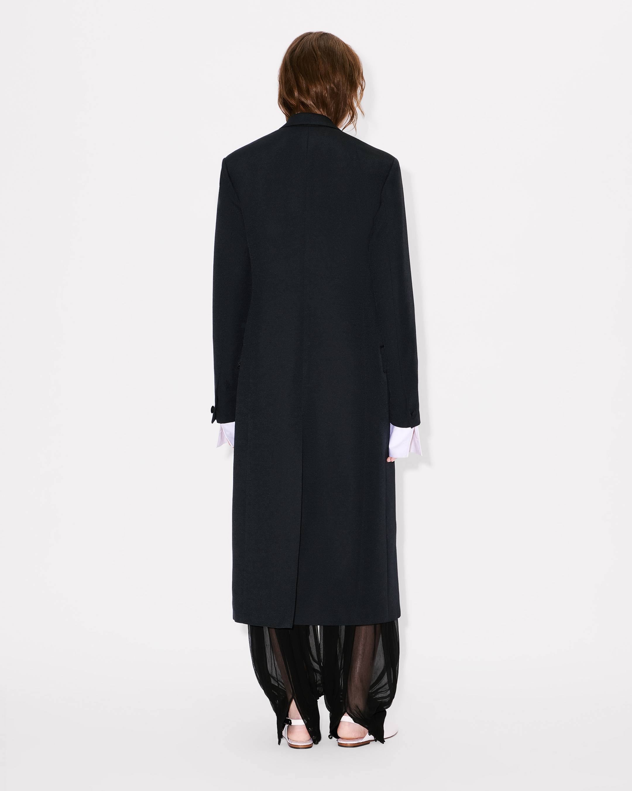 Long tailoring coat in virgin wool