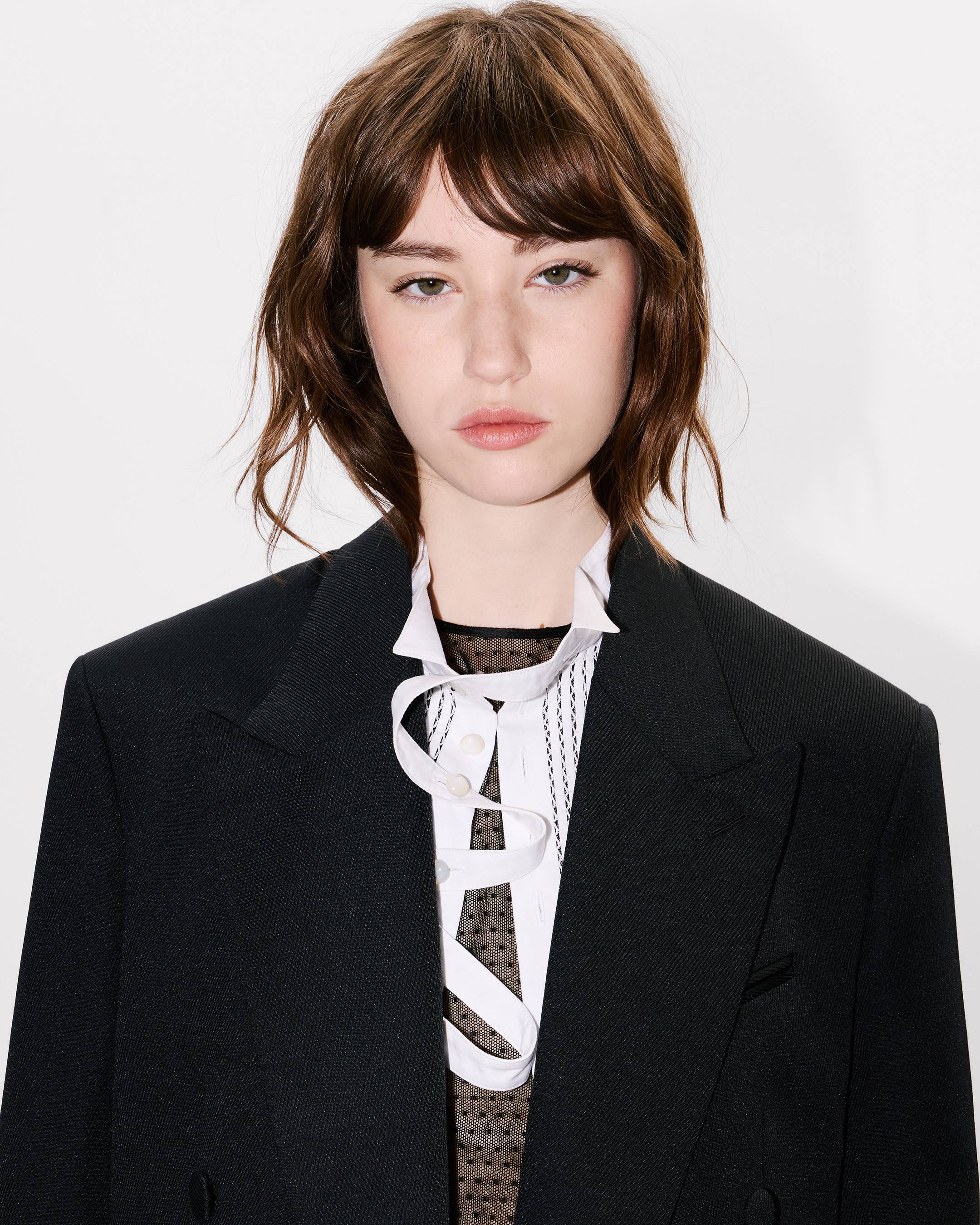 Long tailoring coat in virgin wool