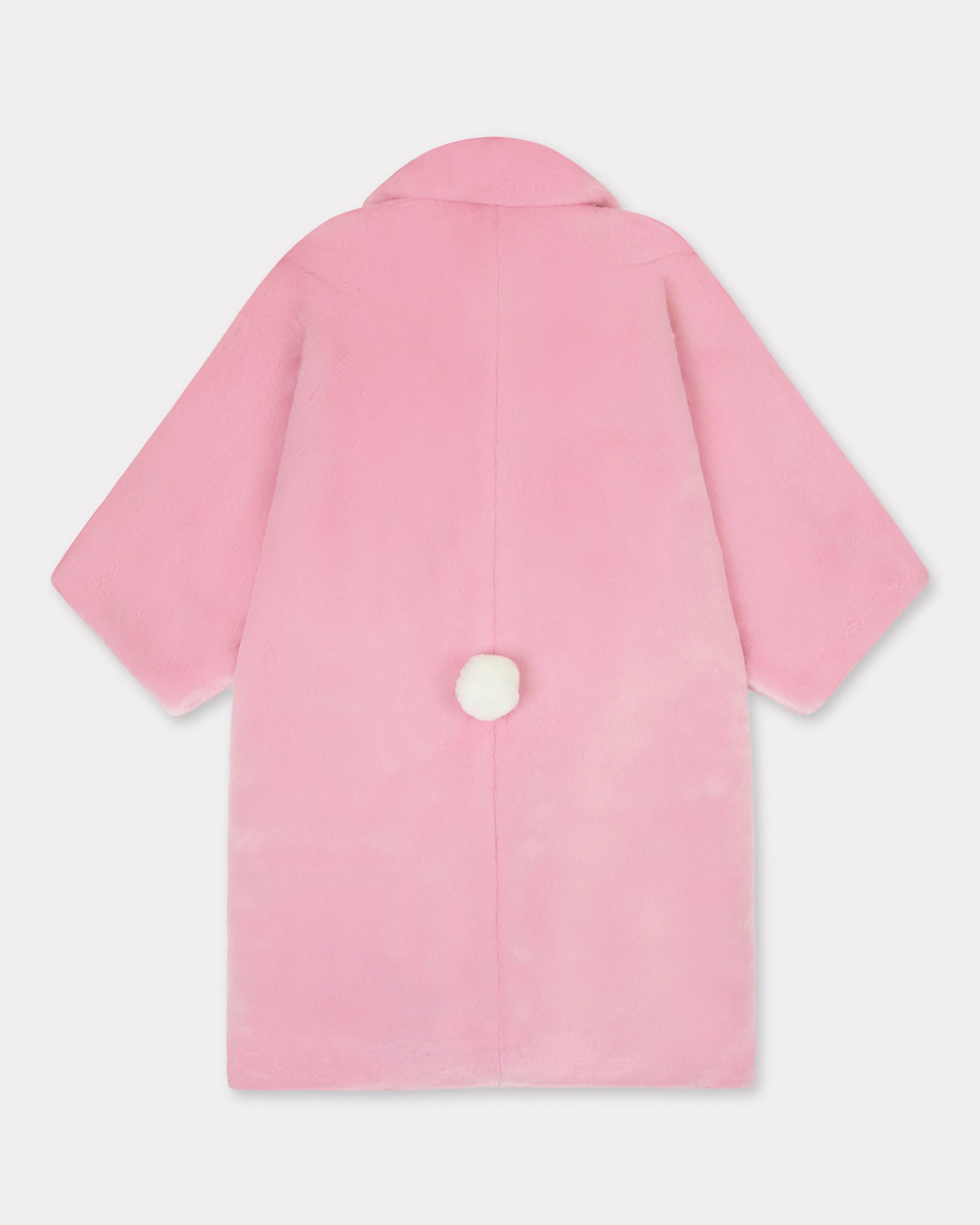 Oversized coat in fake fur