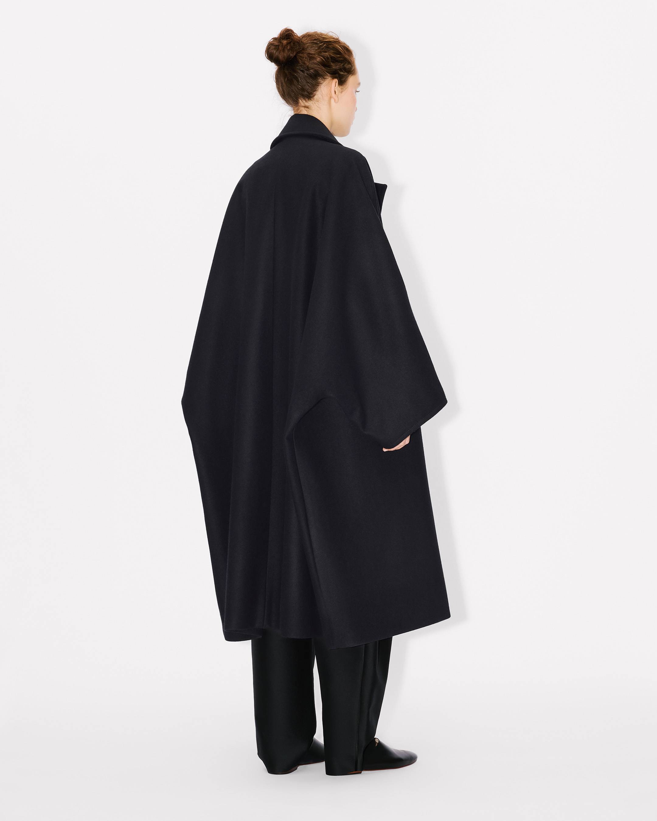 Oversized kimono coat virgin wool