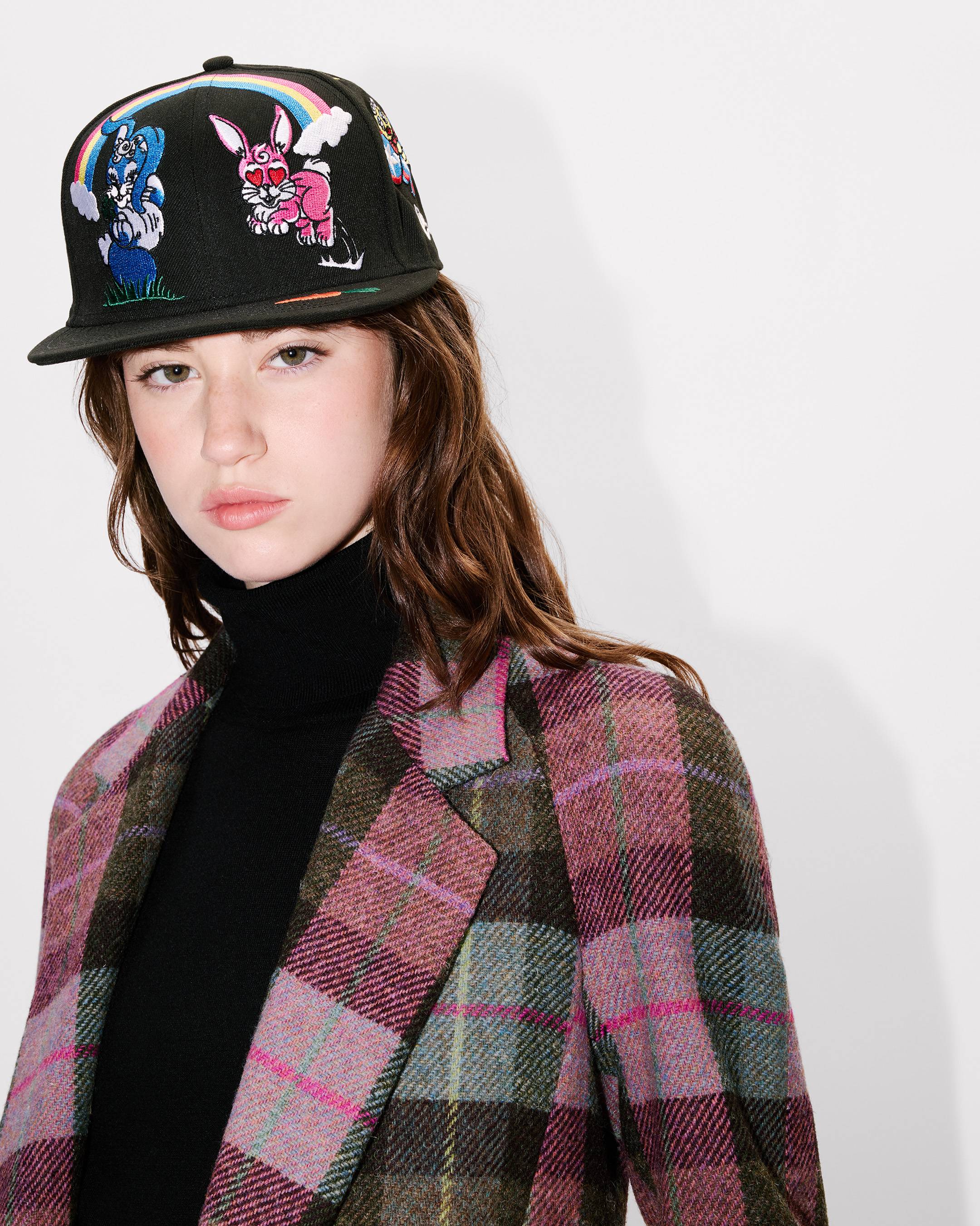 Long tailored jacket in Harris tweed