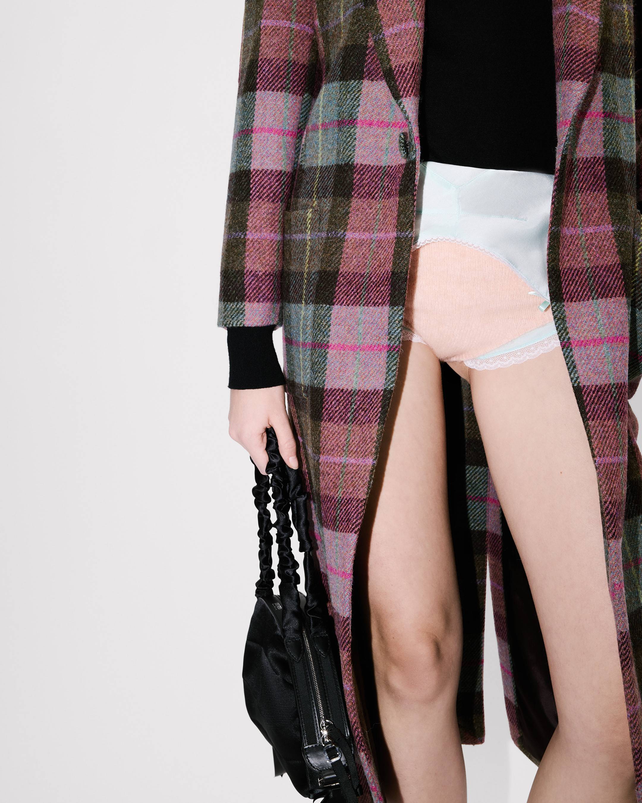 Long tailored jacket in Harris tweed