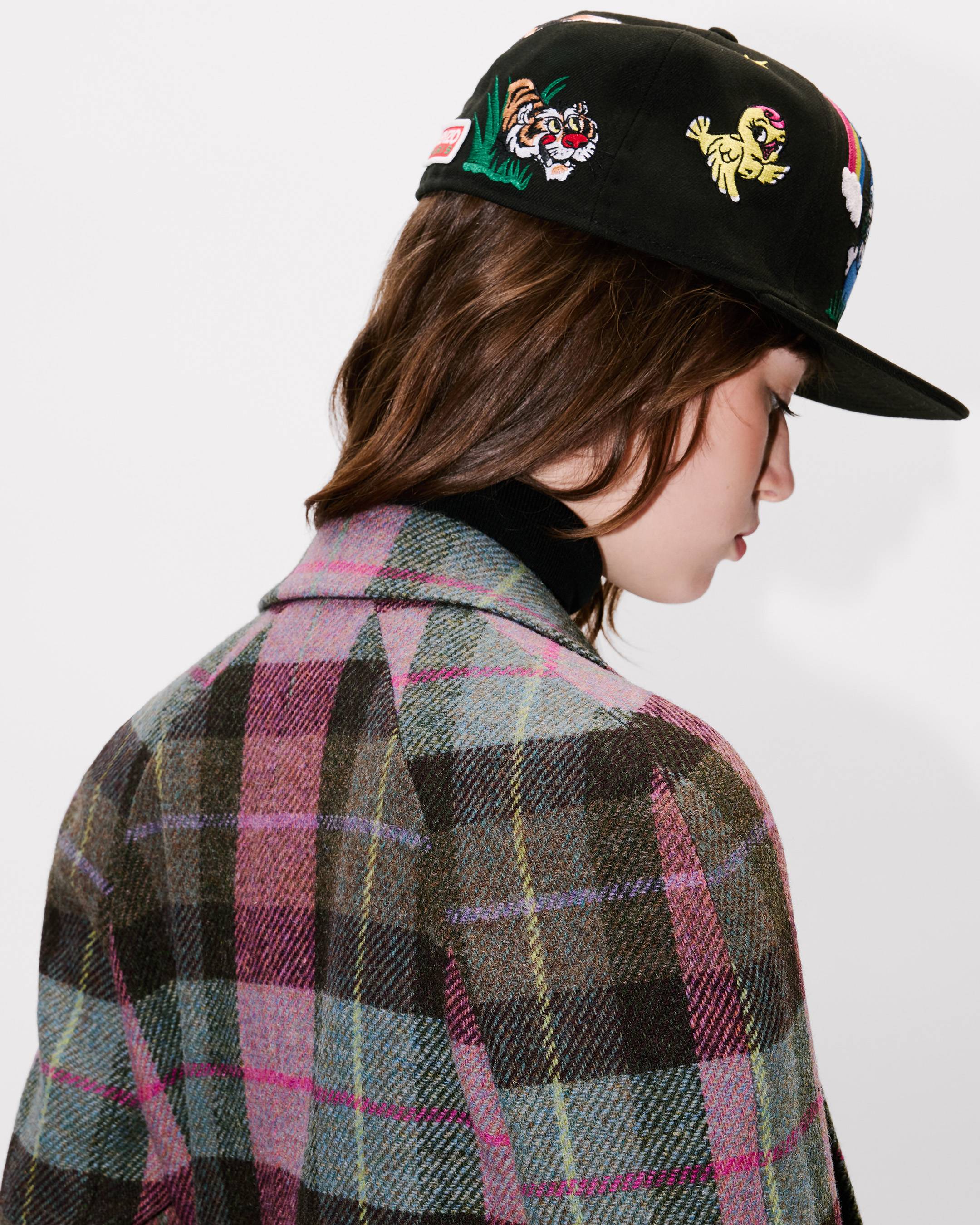 Long tailored jacket in Harris tweed