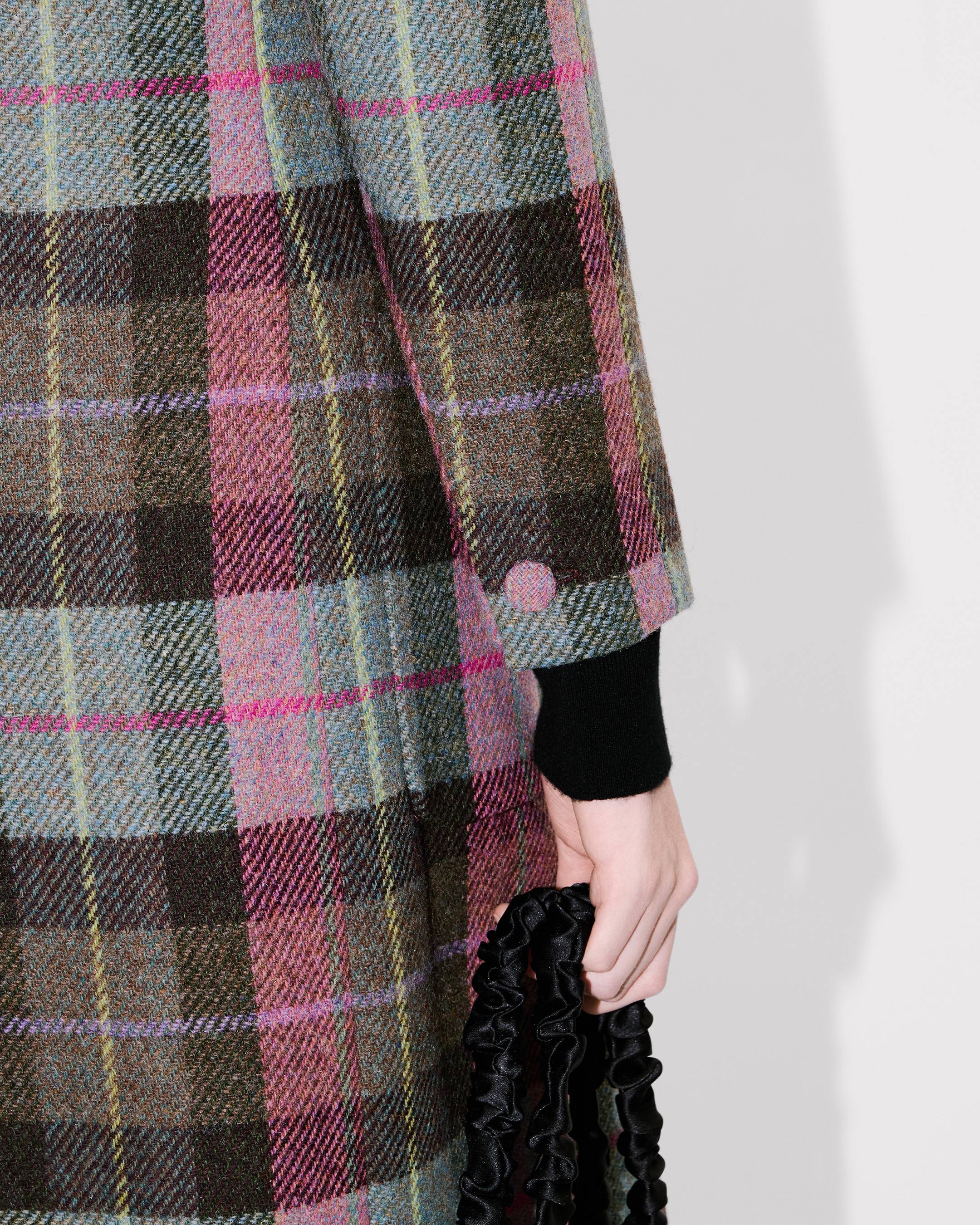 Long tailored jacket in Harris tweed