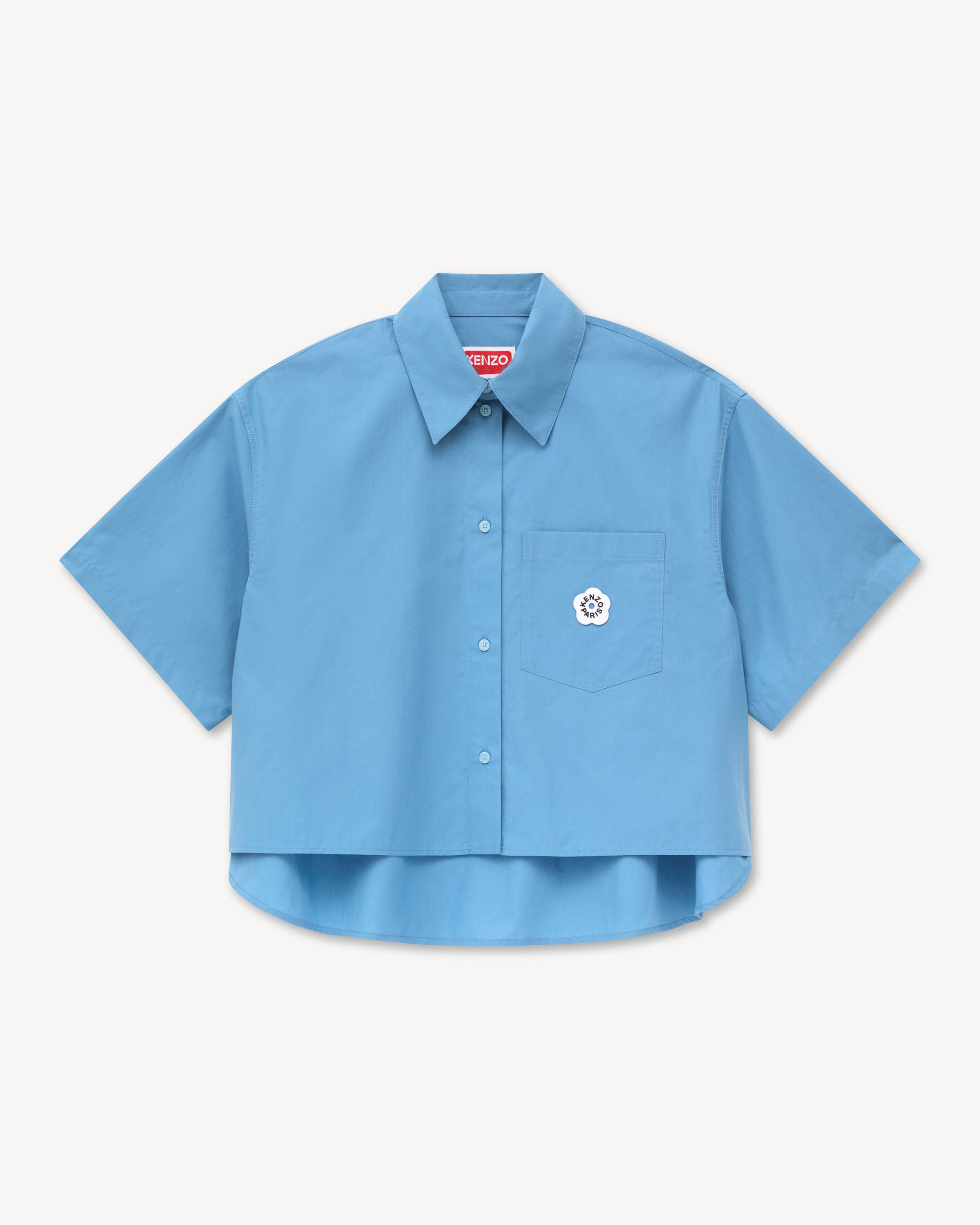 'Boke Flower 2.0' short dropped shoulders shirt in cotton poplin