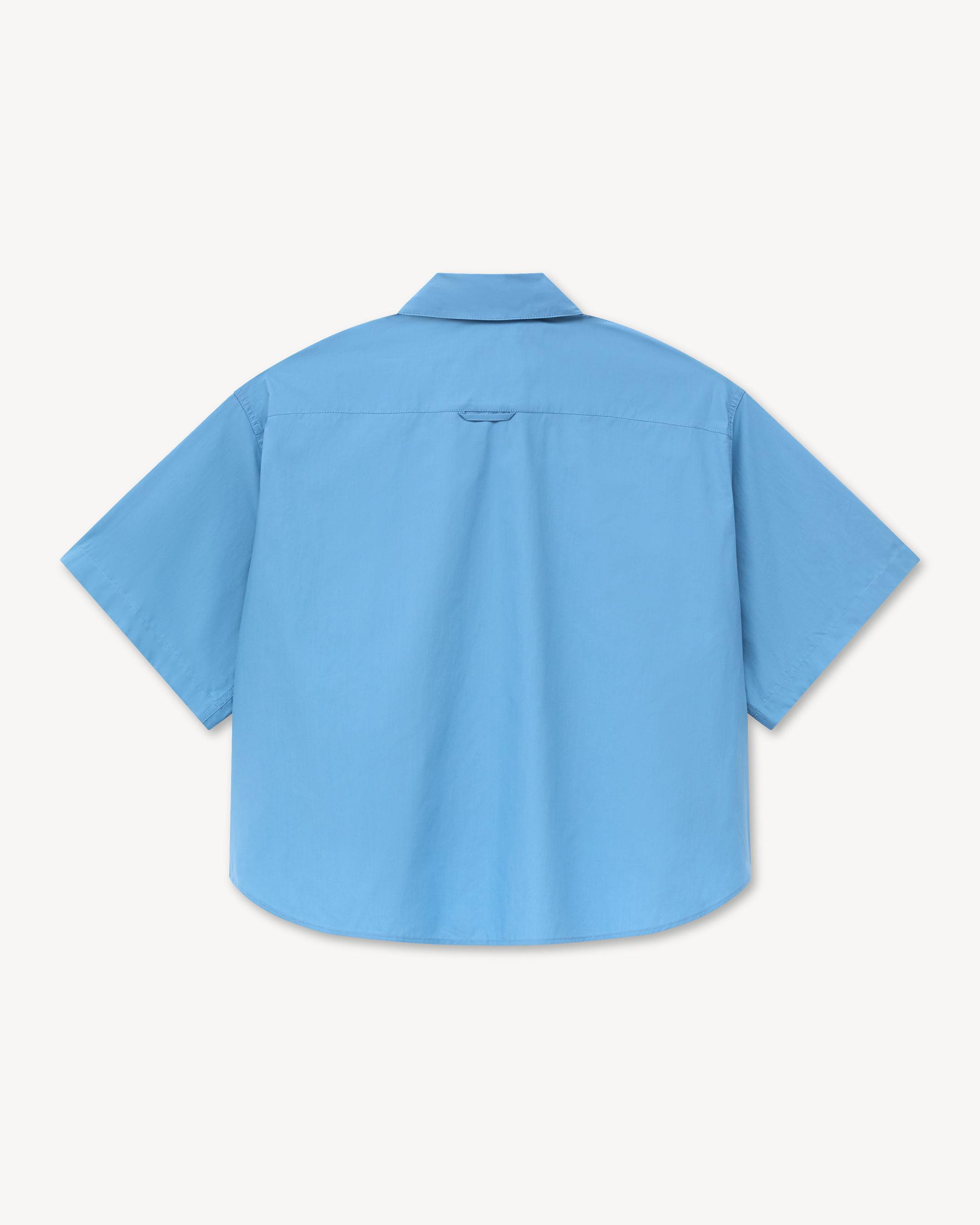 'Boke Flower 2.0' short dropped shoulders shirt in cotton poplin