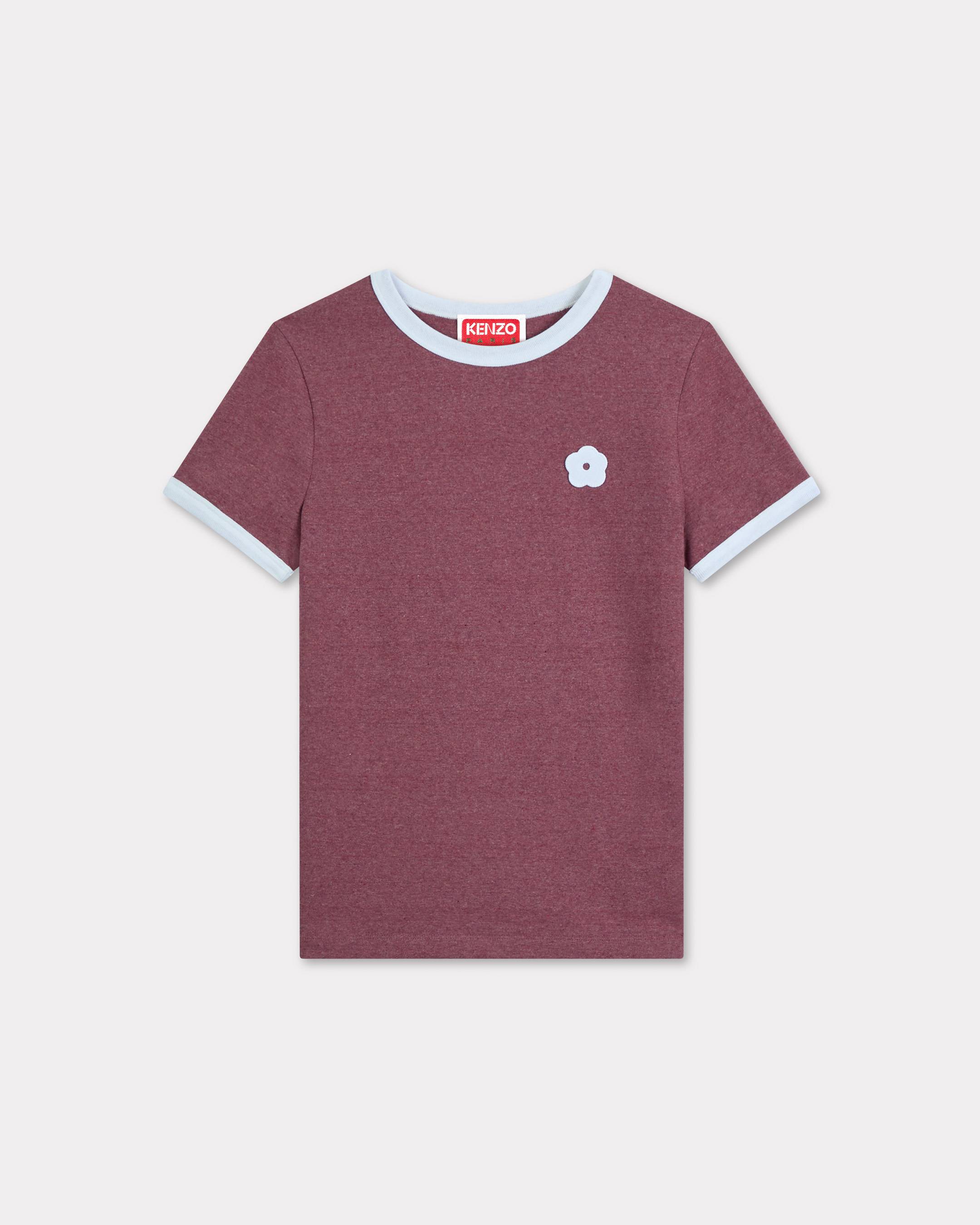 'Boke Flower 2.0' besticktes Slim-T-Shirt. aus Baumwolle