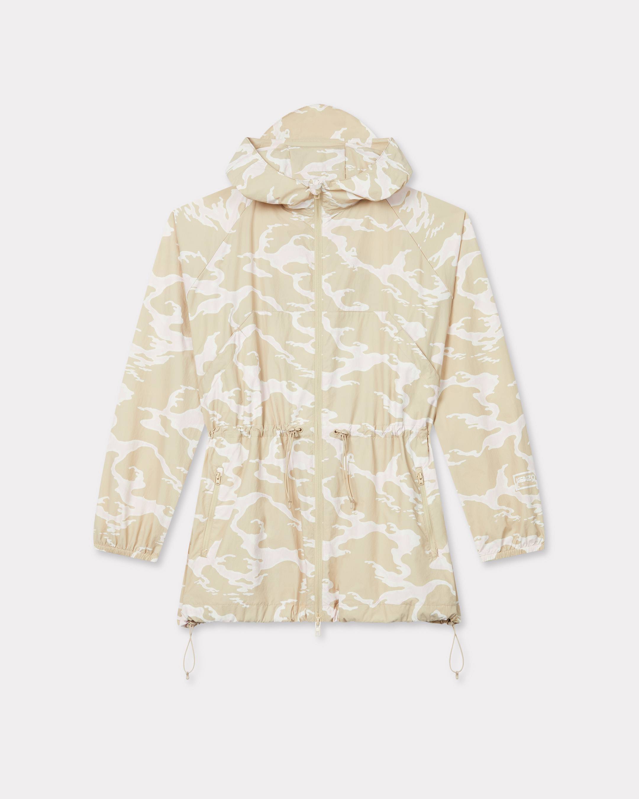 KENZO ' Ocean Camo' Windbreaker, Woman, Beige, Size L, Nylon